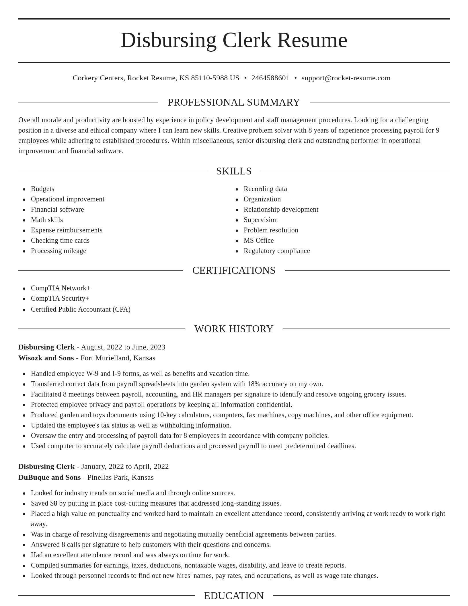 Elegant resume template