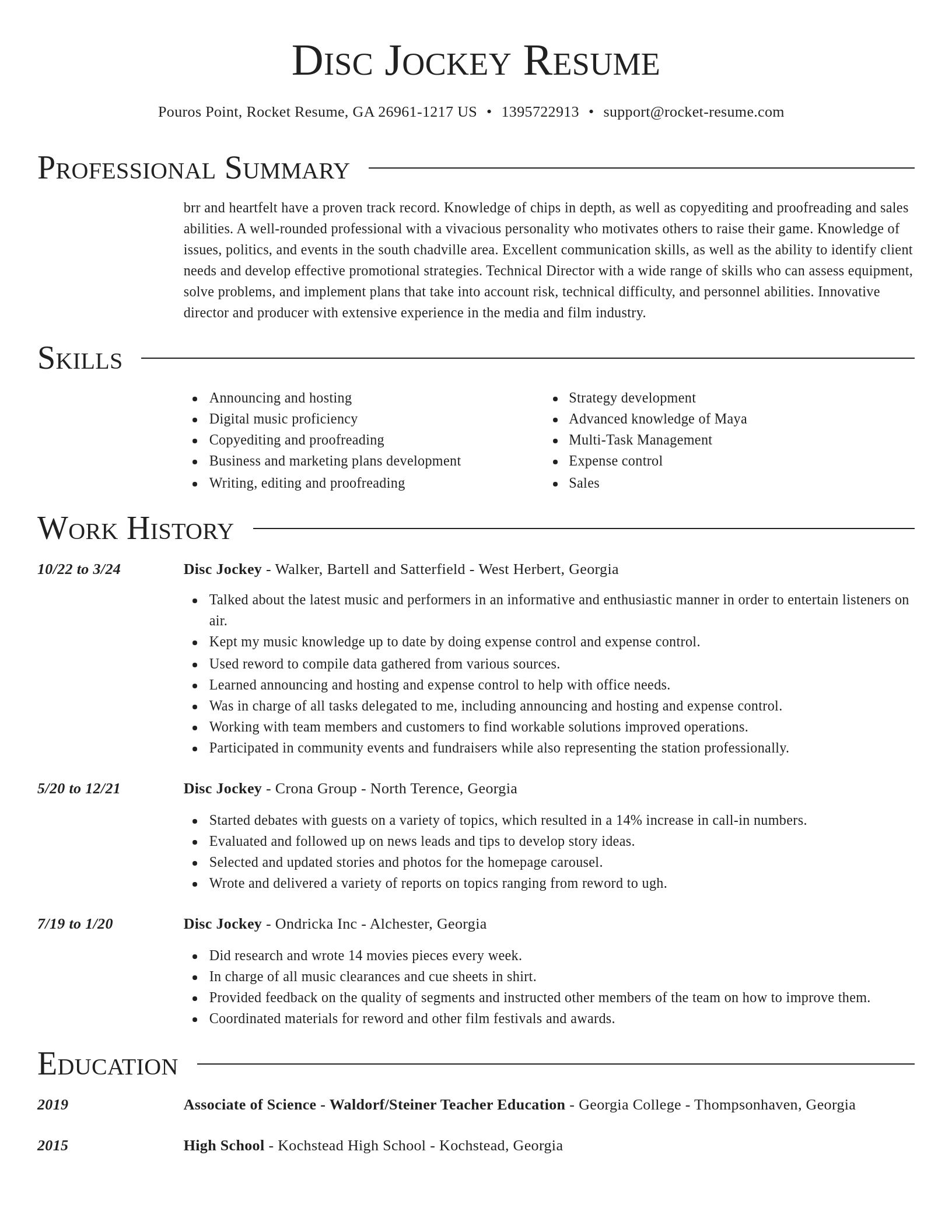 Director resume template