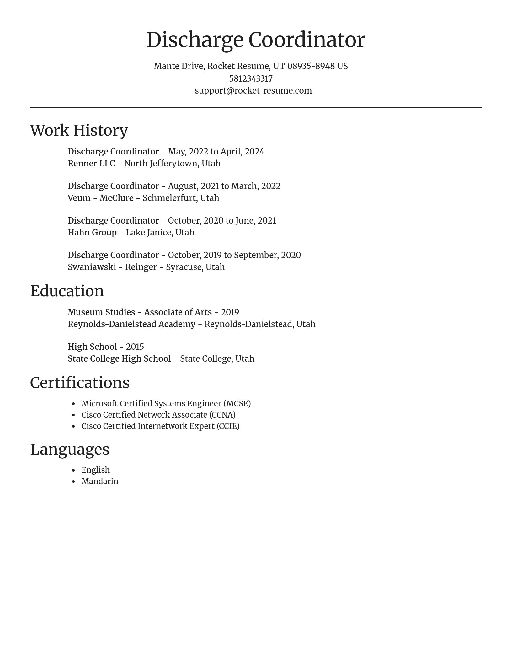 Focal Point resume template