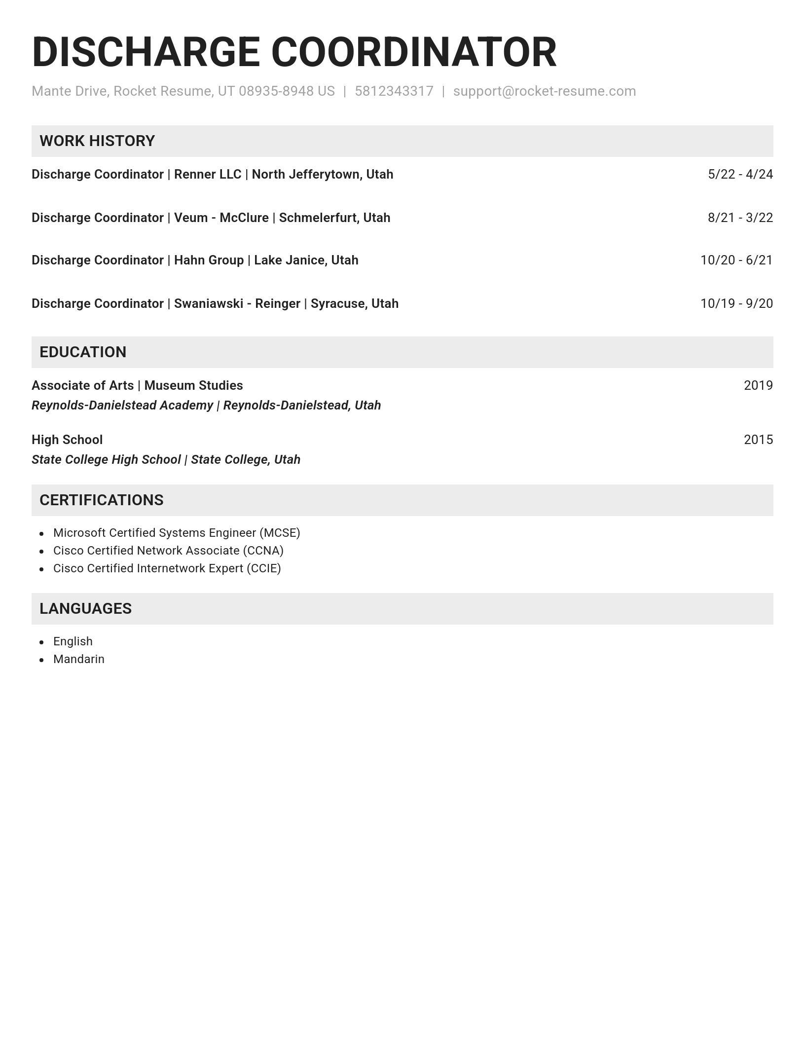 Genius resume template