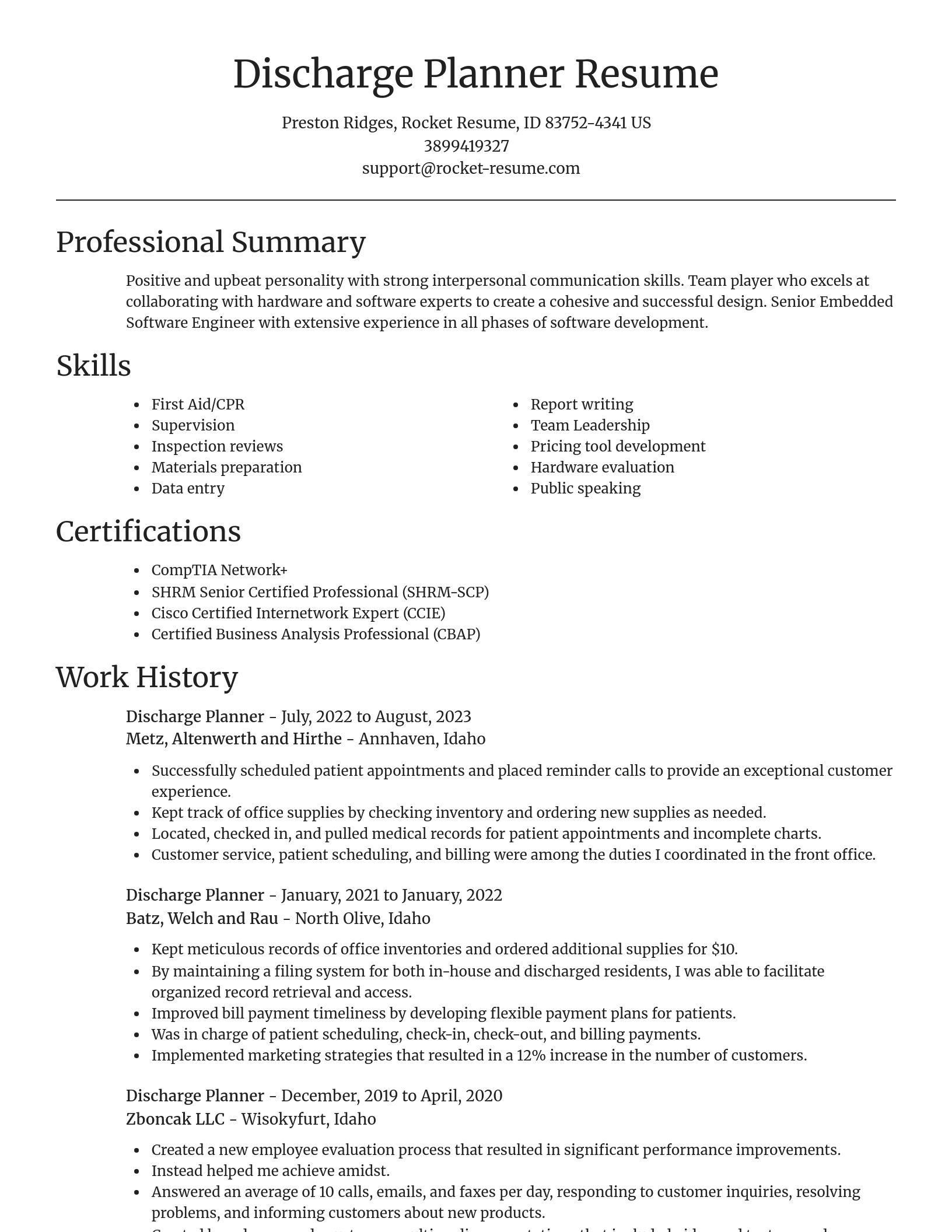 Focal Point resume template