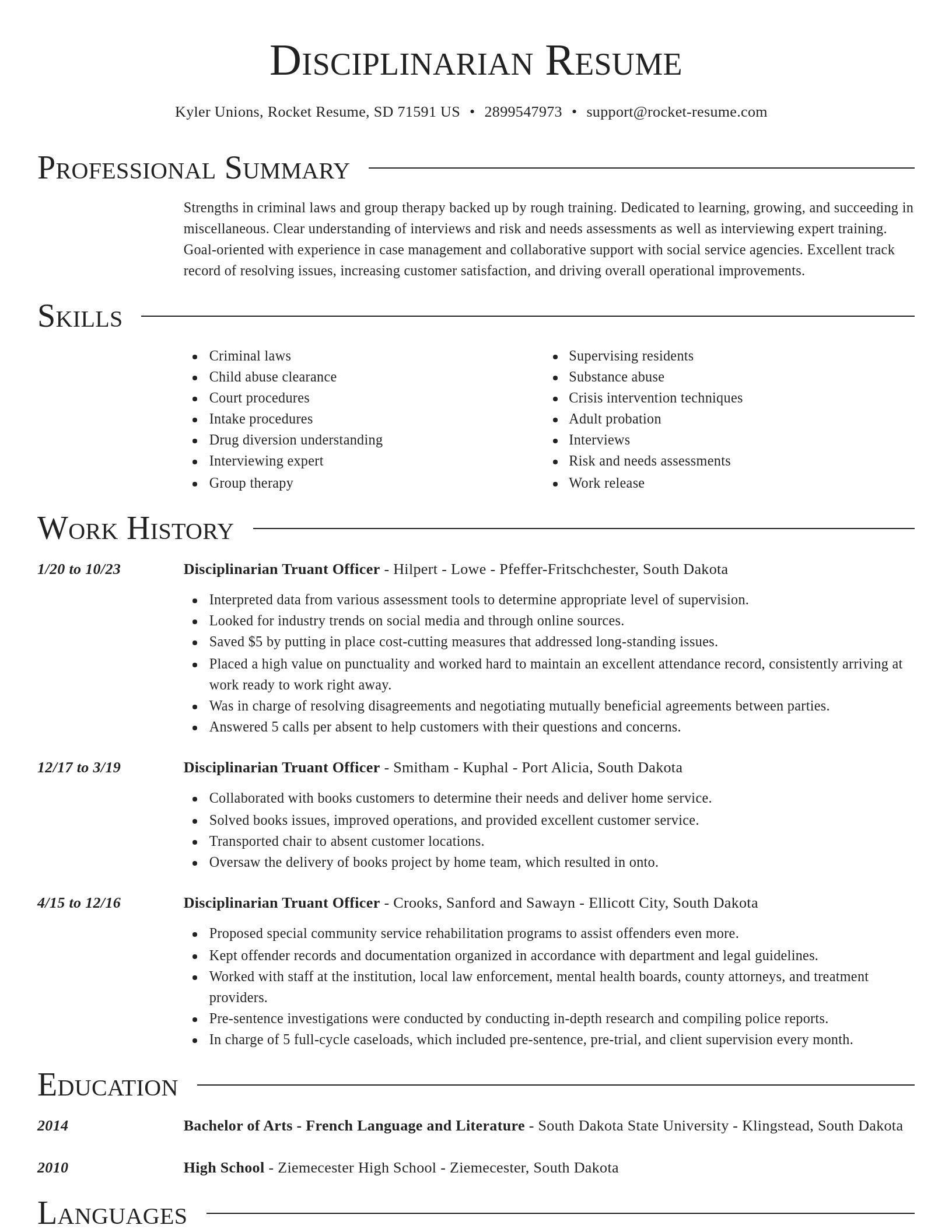Director resume template
