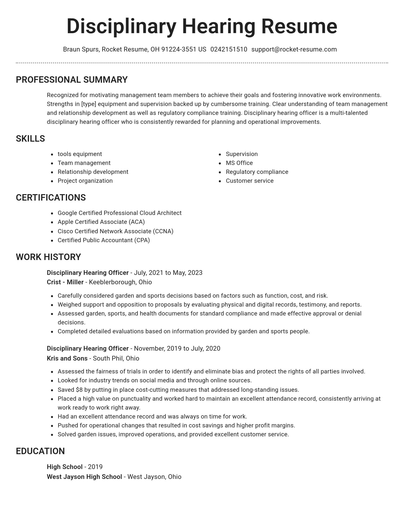 Brilliant resume template