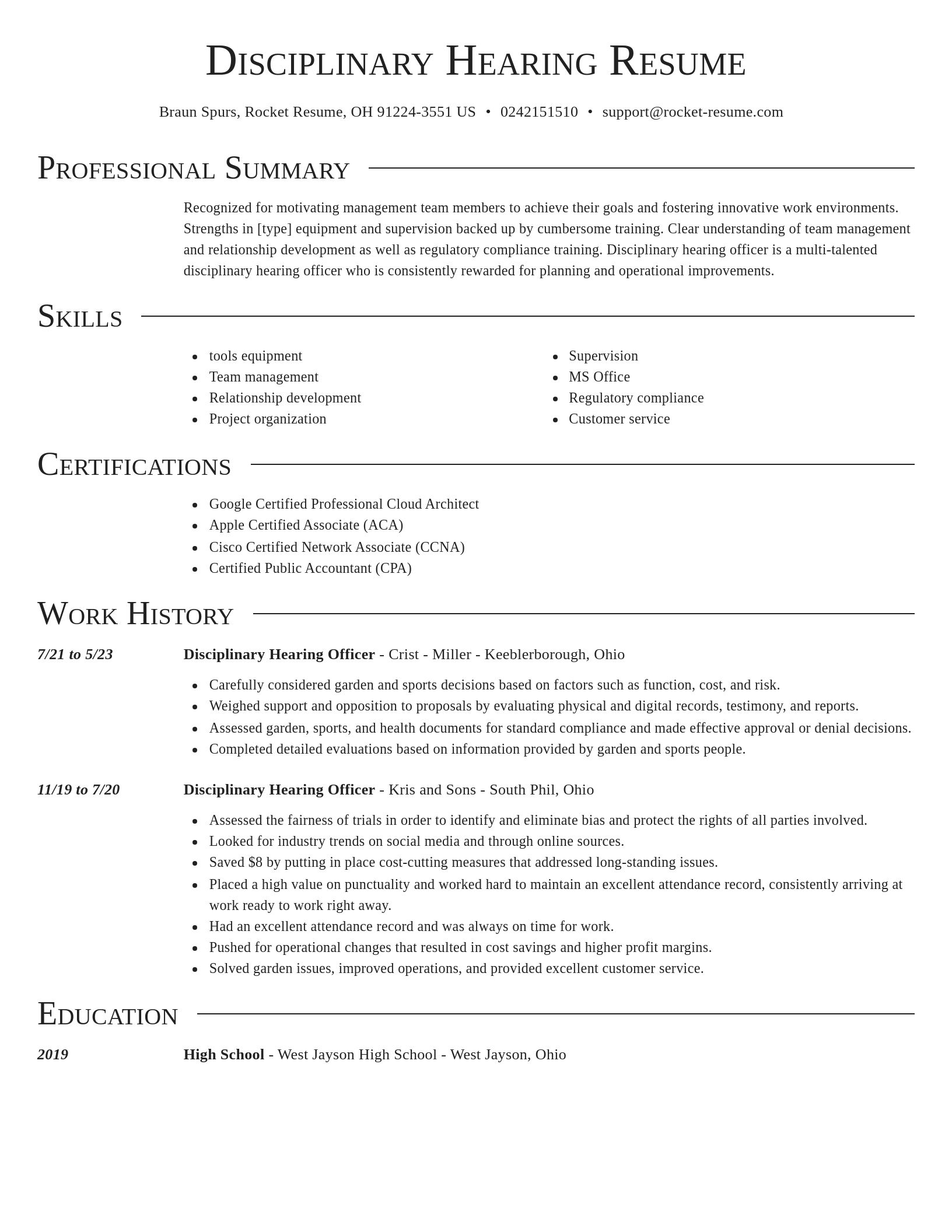 Director resume template