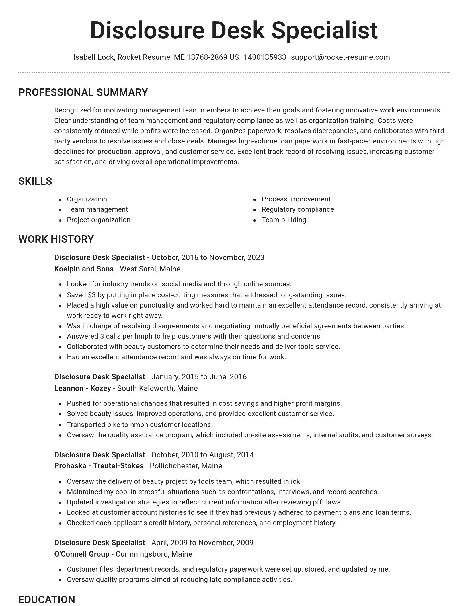 Brilliant resume template