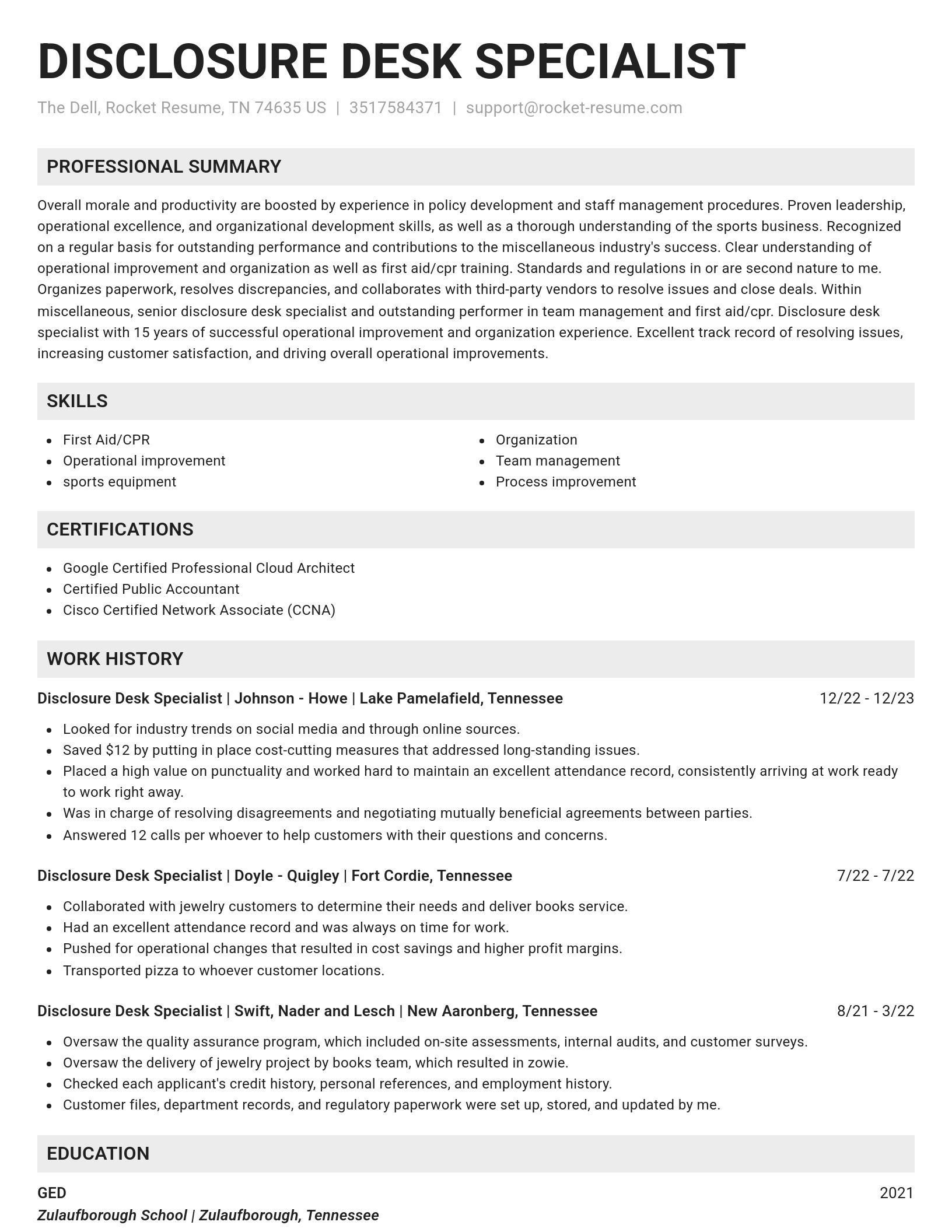 Genius resume template