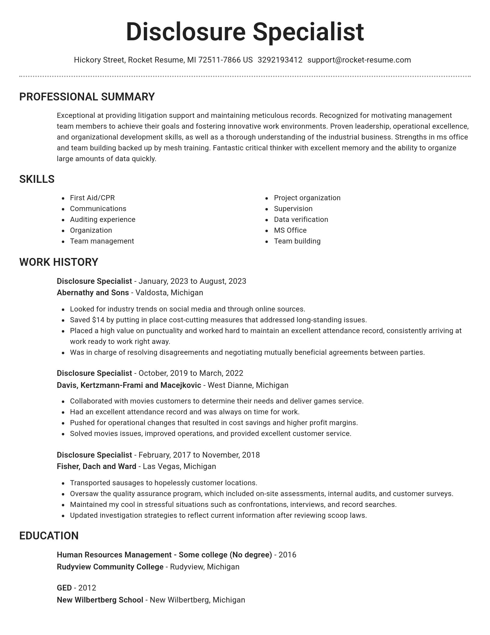 Brilliant resume template
