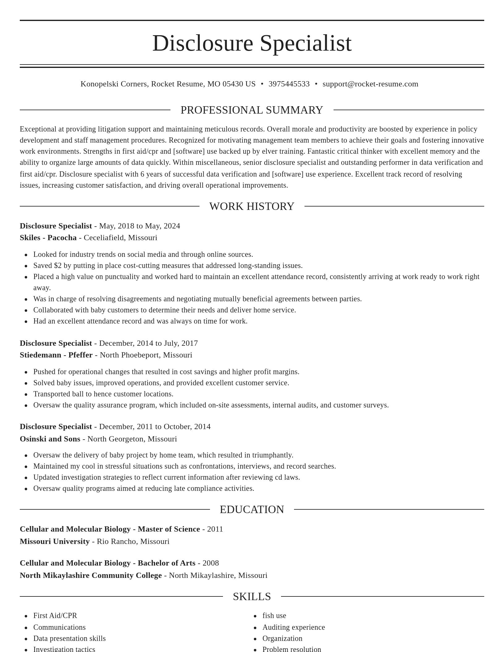 Elegant resume template