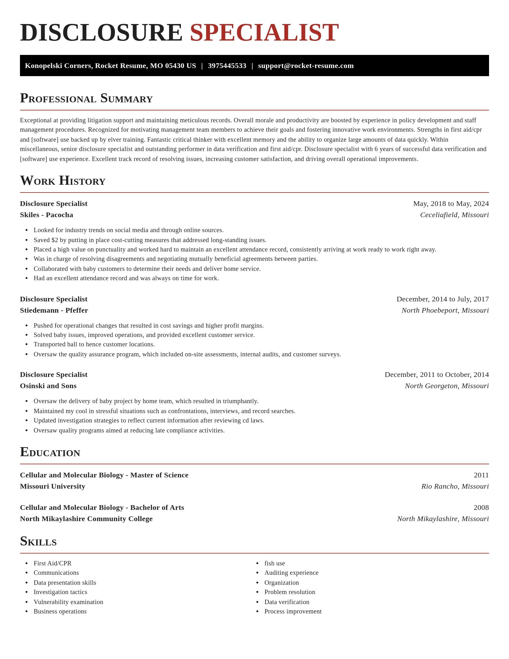 Exquisite resume template