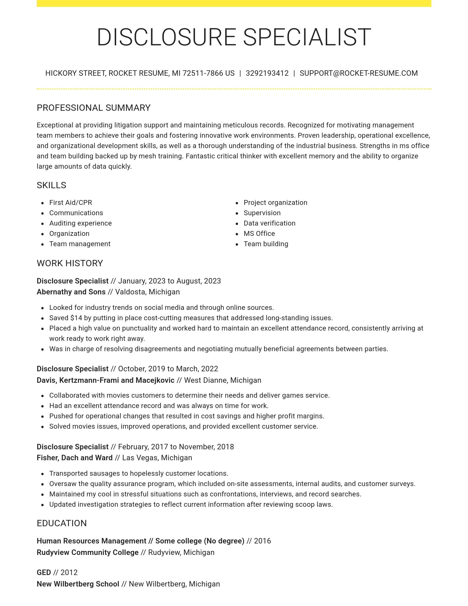 Grand resume template
