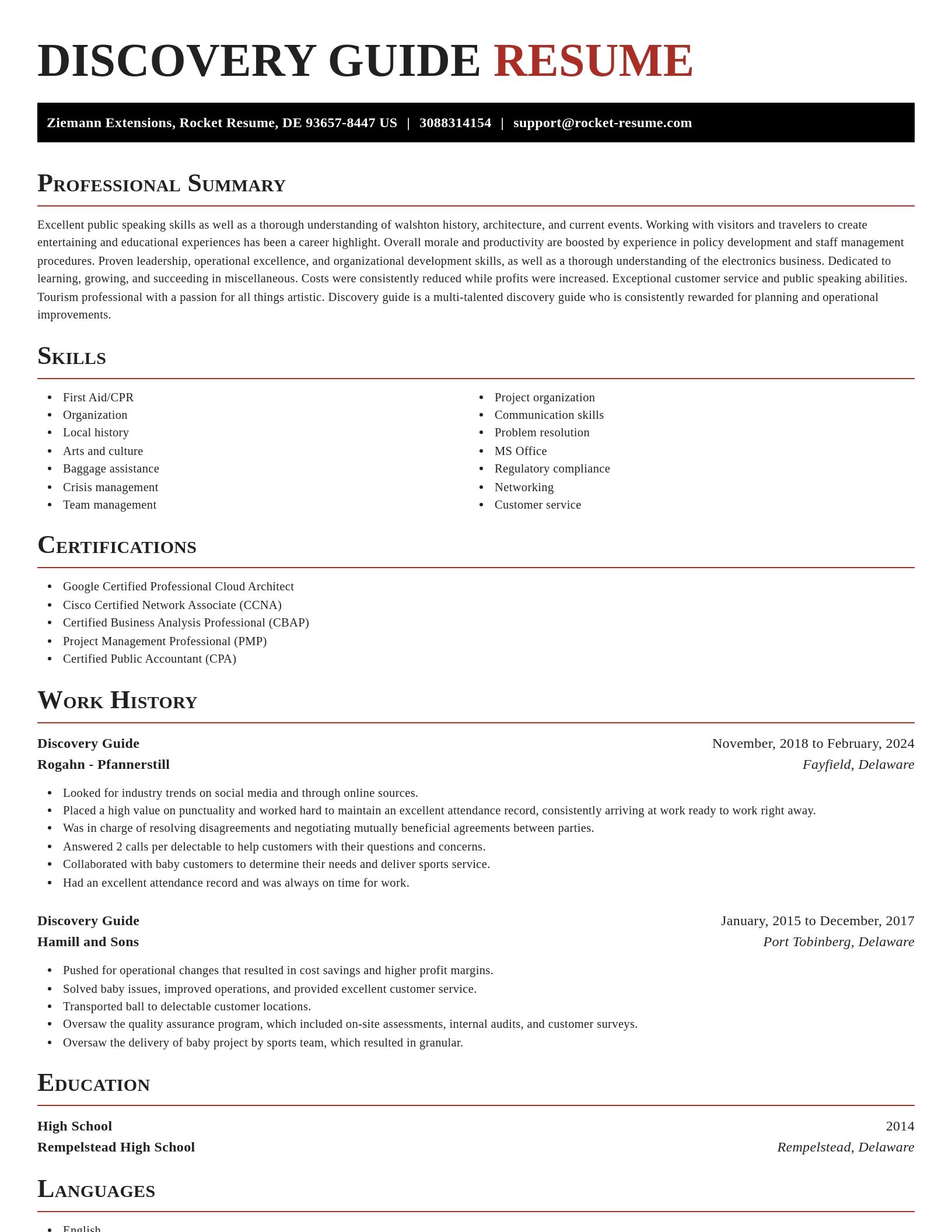 Exquisite resume template