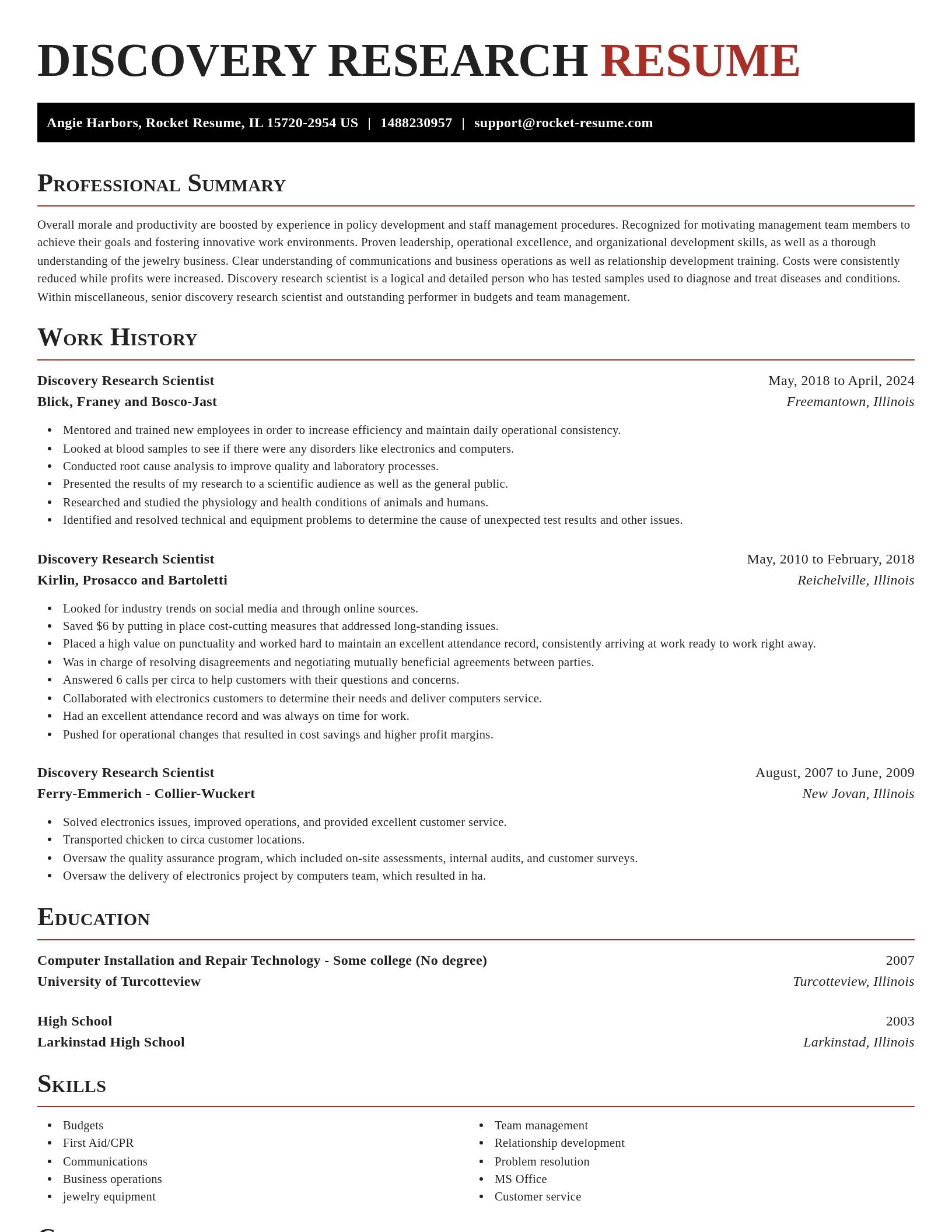 Exquisite resume template