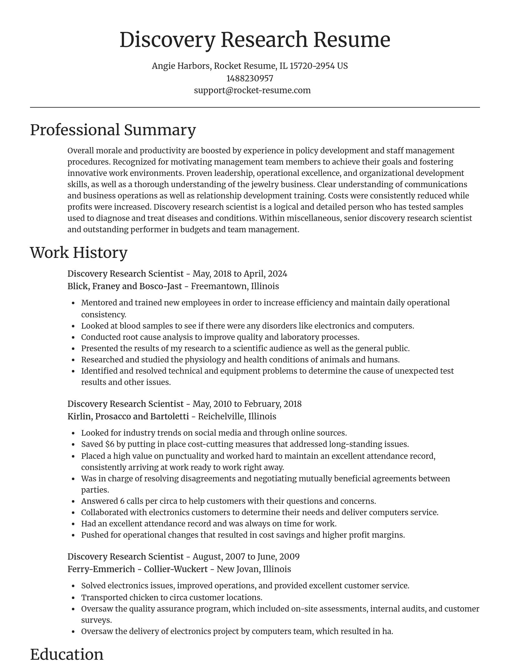 Focal Point resume template