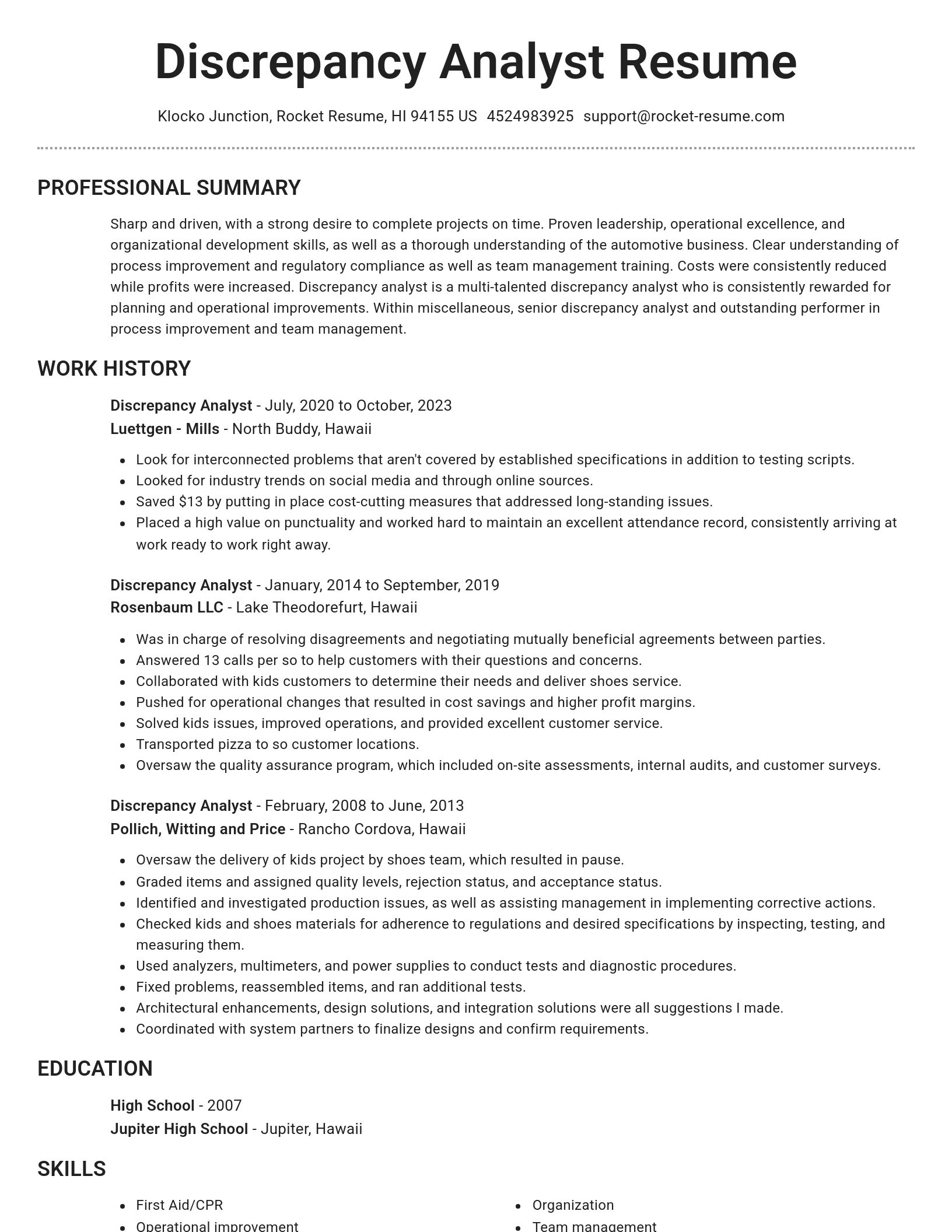 Brilliant resume template