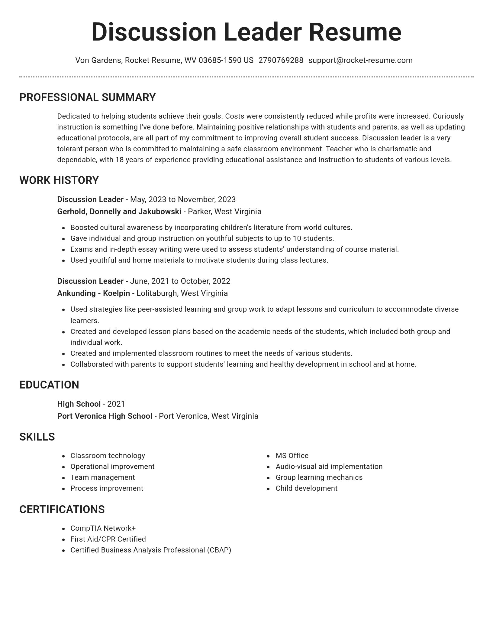 Brilliant resume template