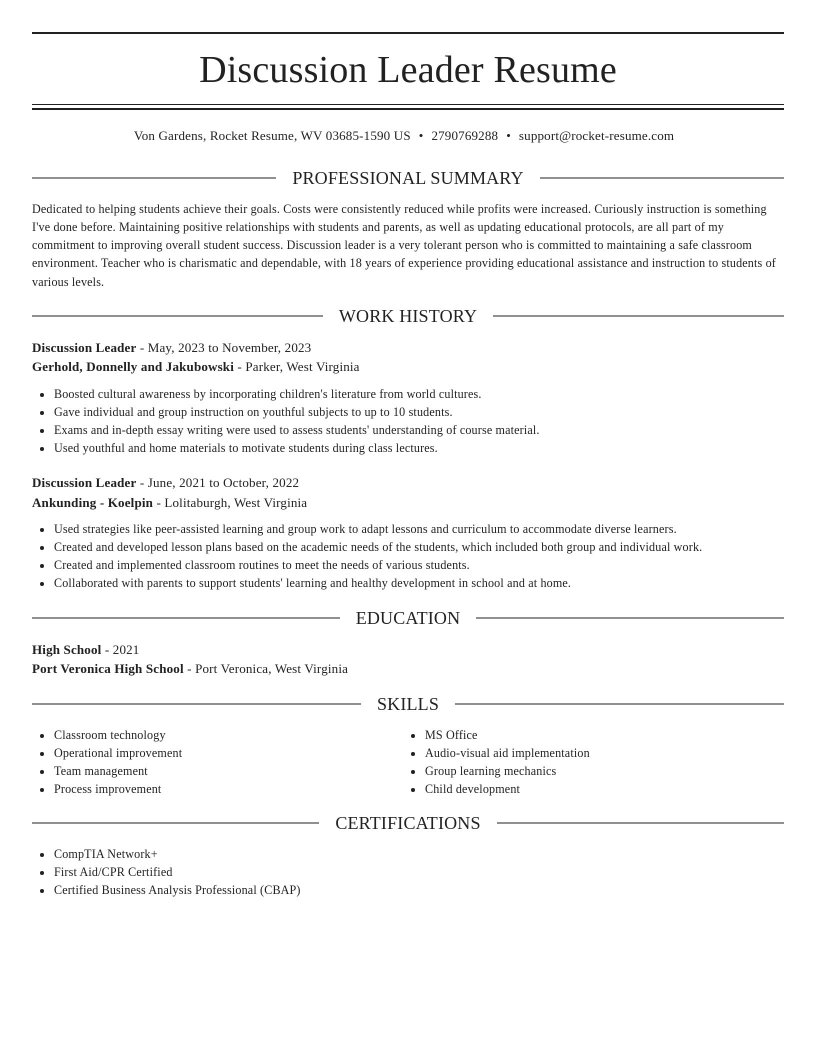 Elegant resume template