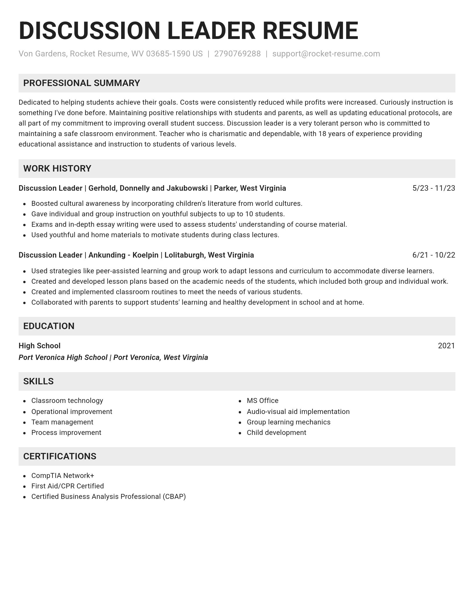 Genius resume template