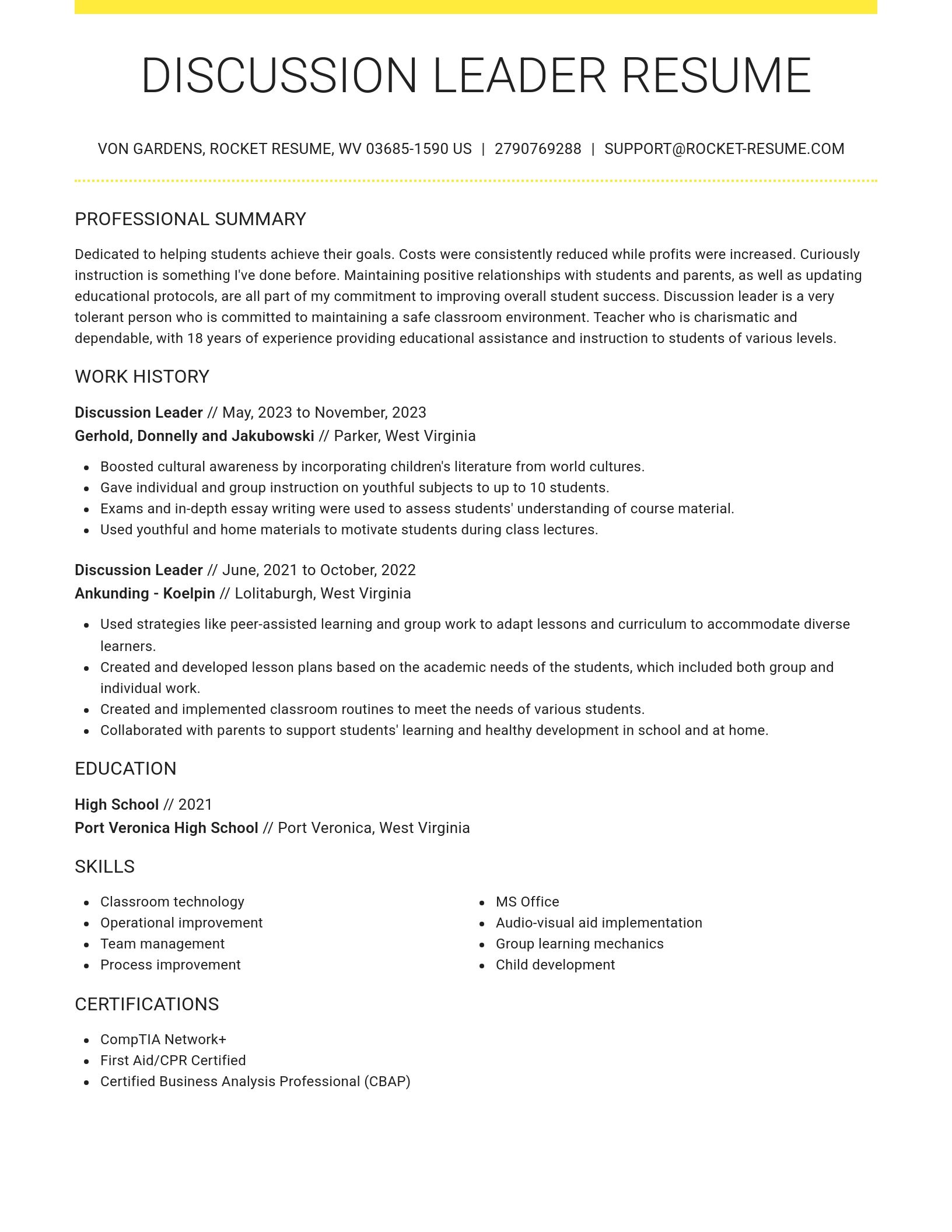 Grand resume template