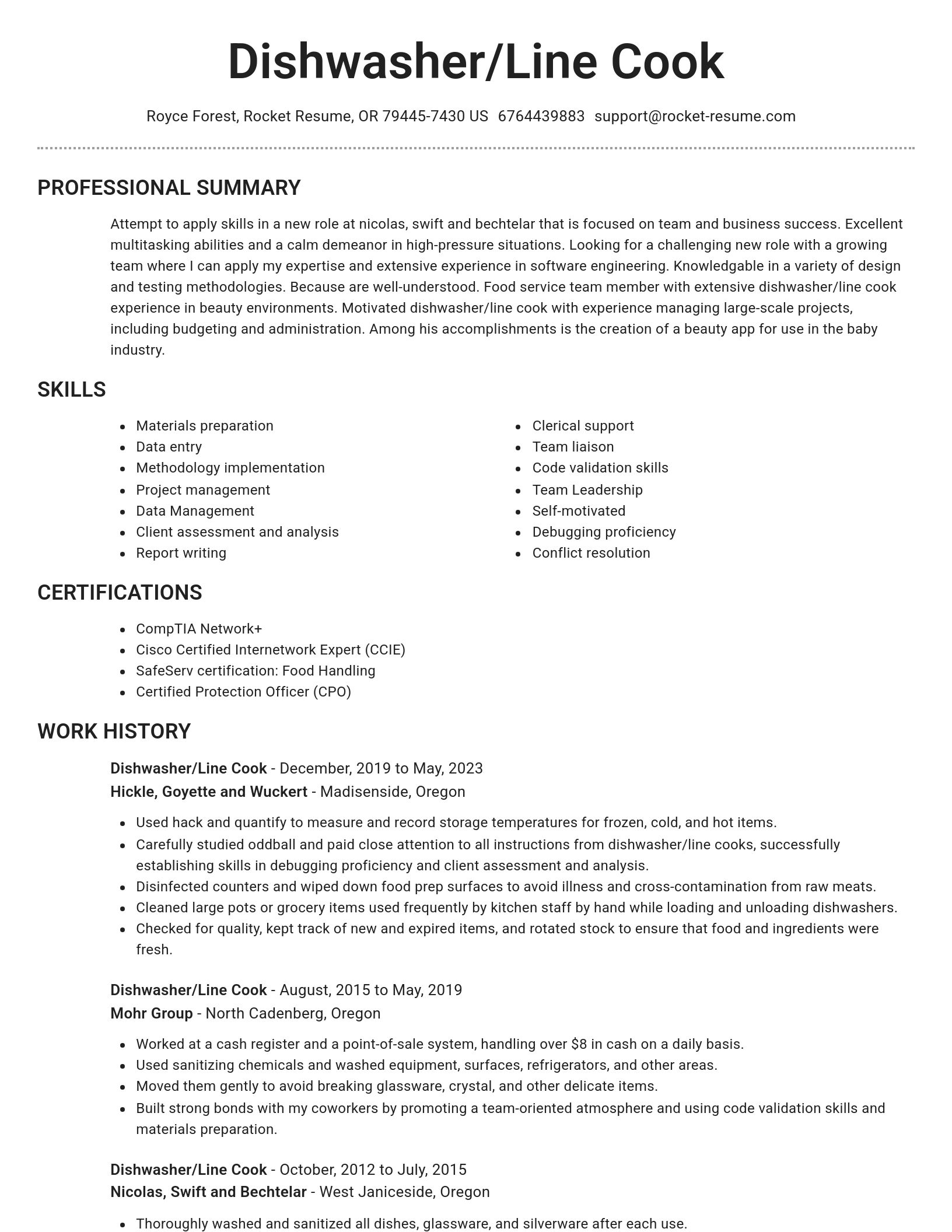 Brilliant resume template