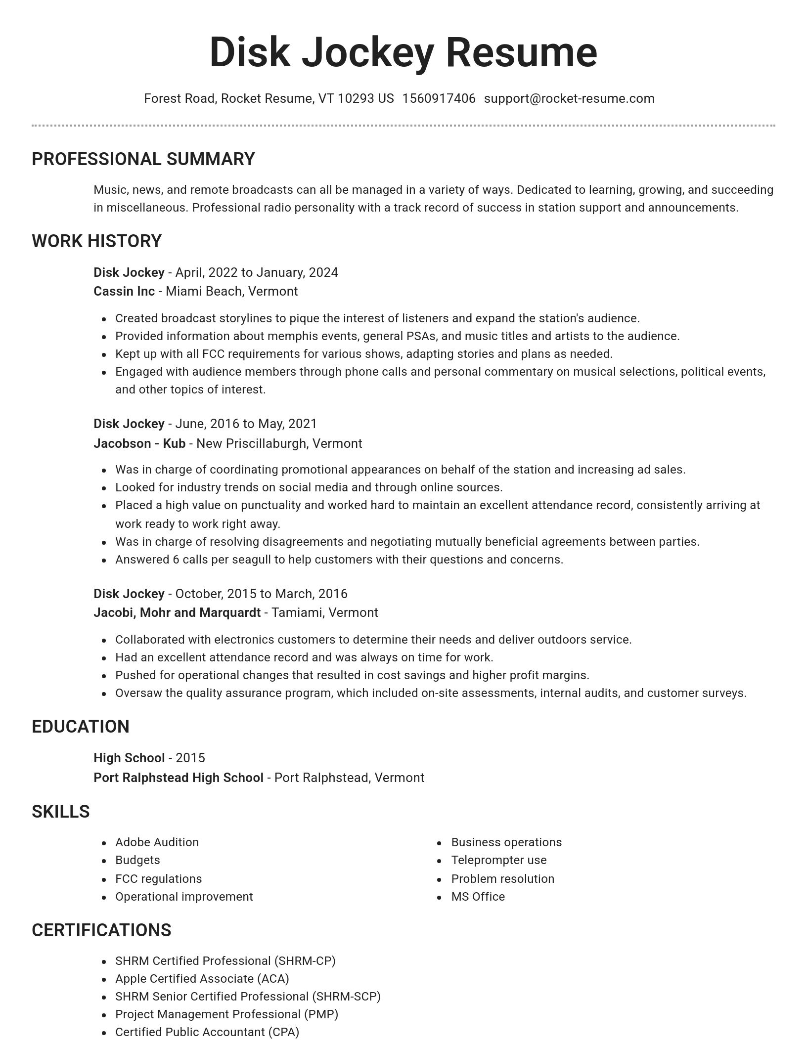 Brilliant resume template