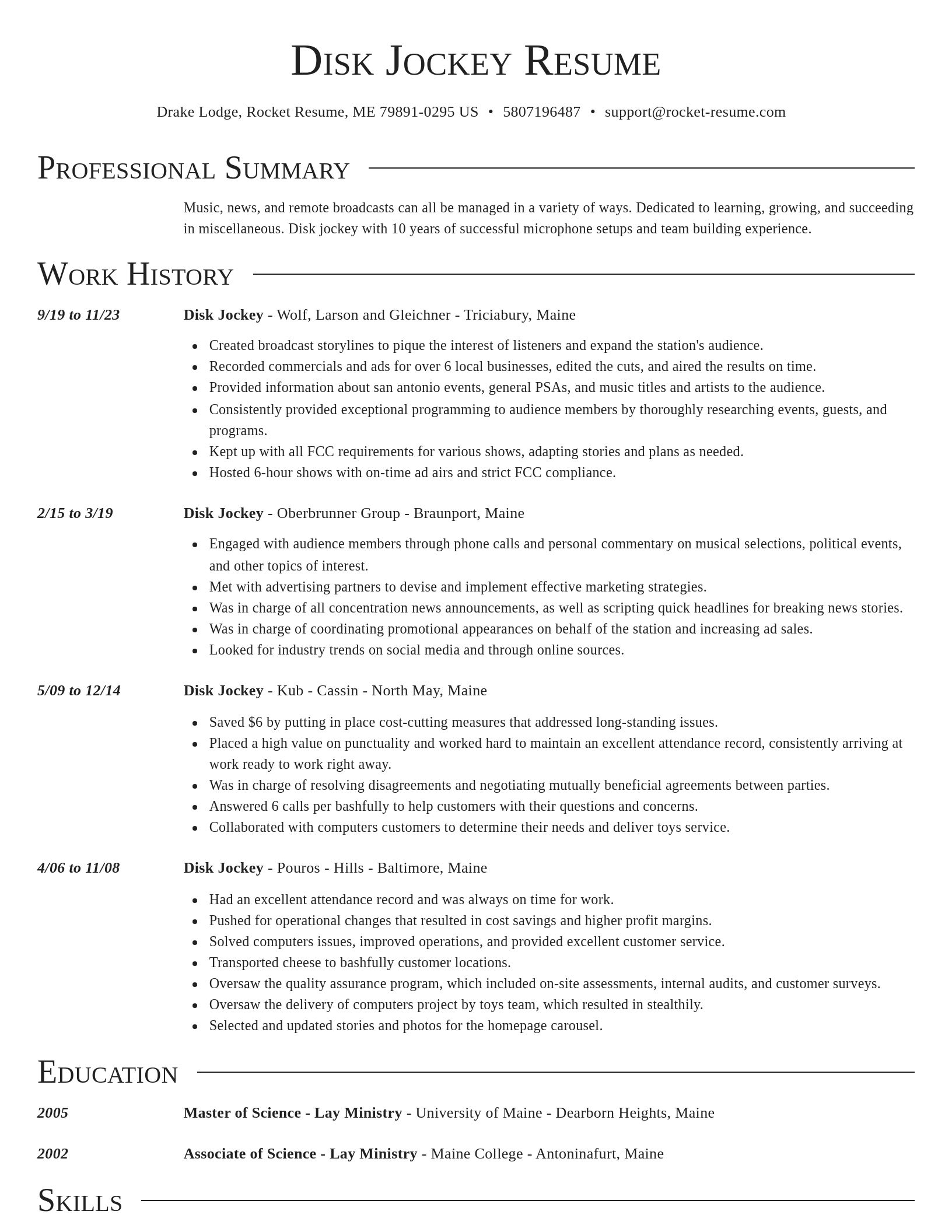 Director resume template
