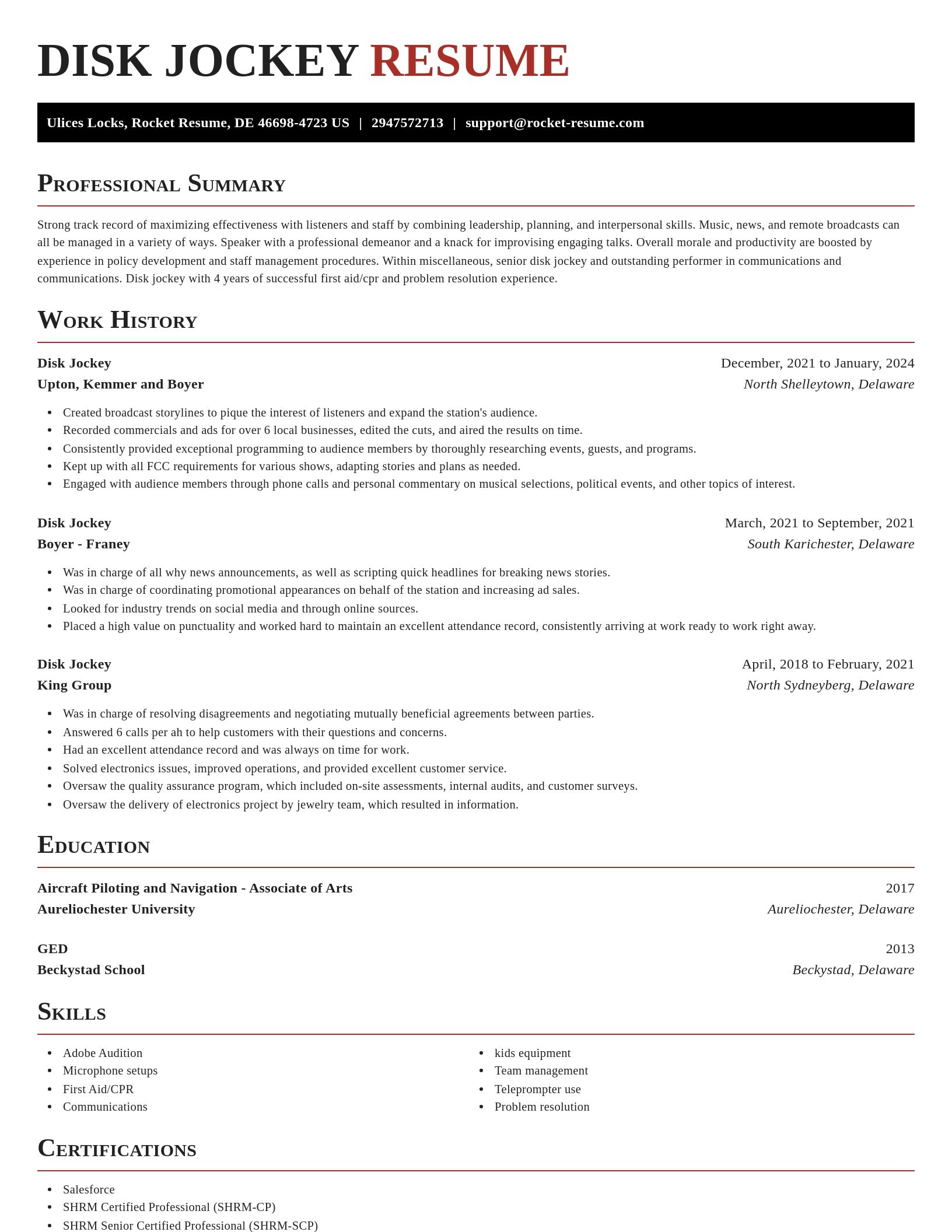 Exquisite resume template