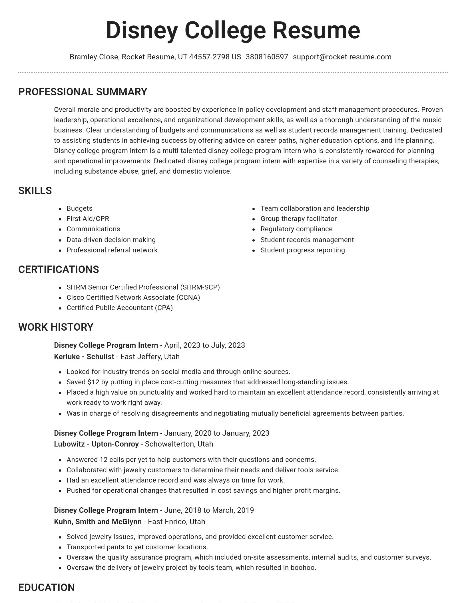 Brilliant resume template