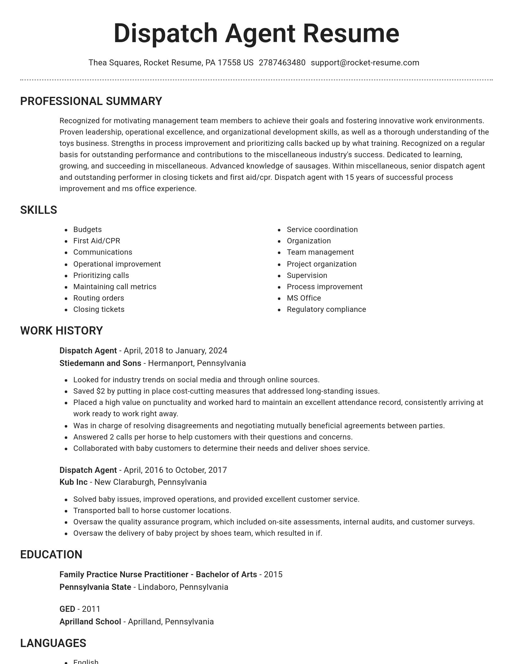 Brilliant resume template