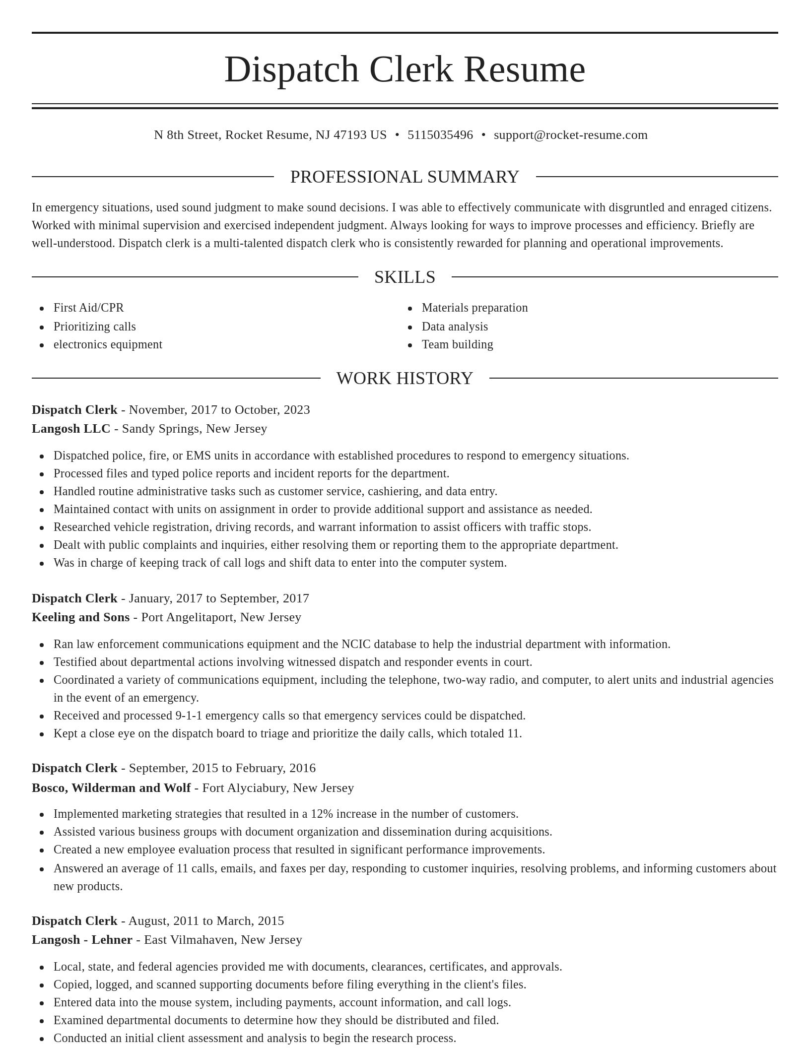 Elegant resume template