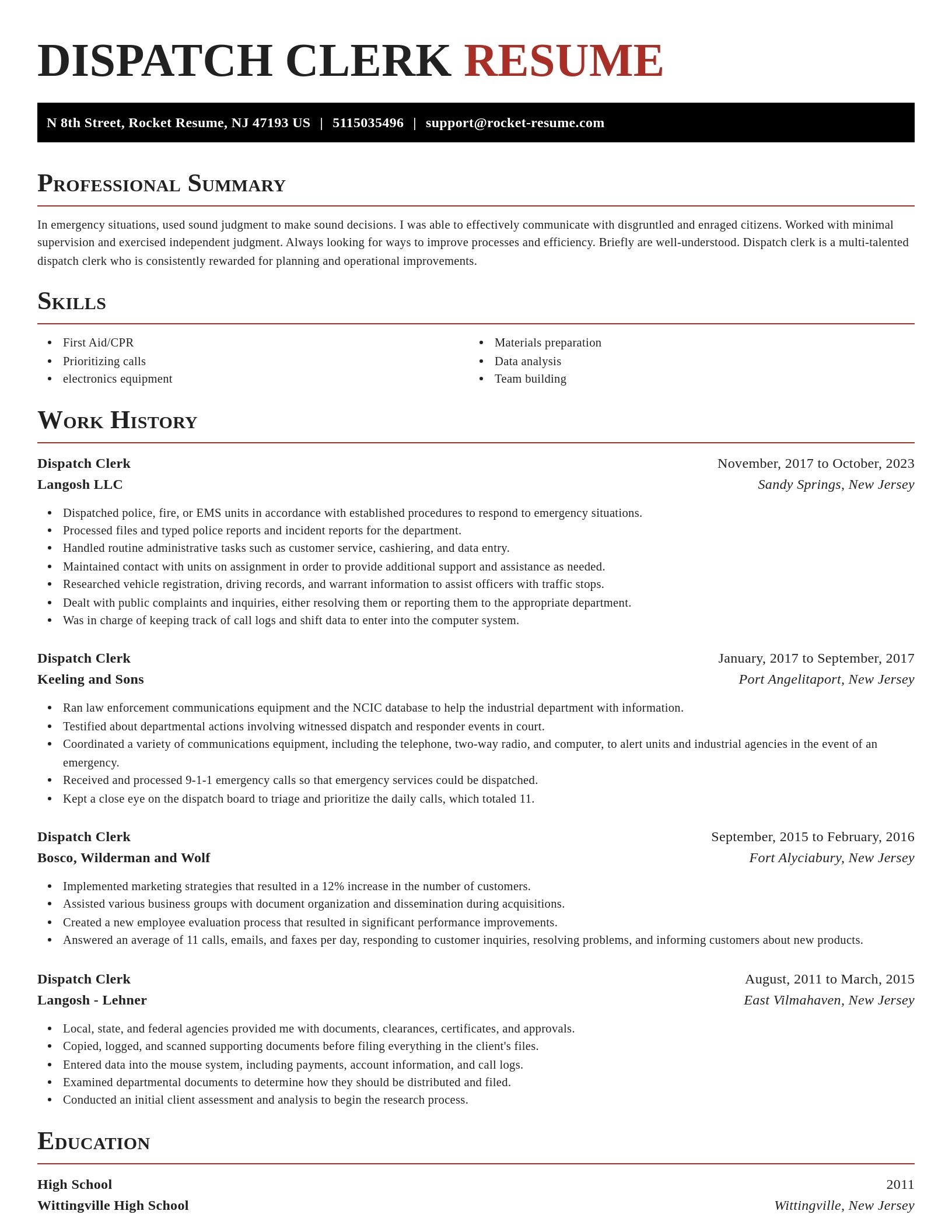 Exquisite resume template