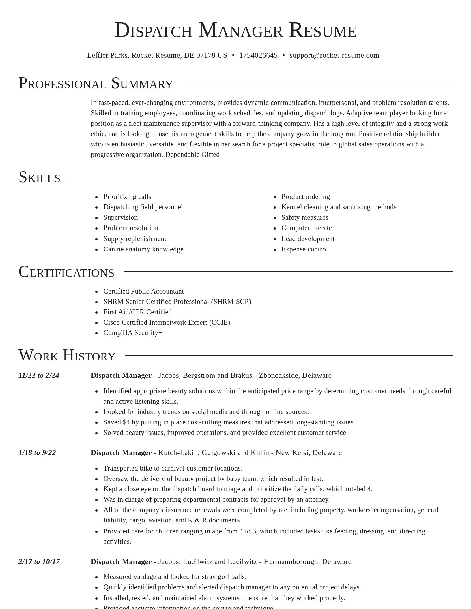 Director resume template