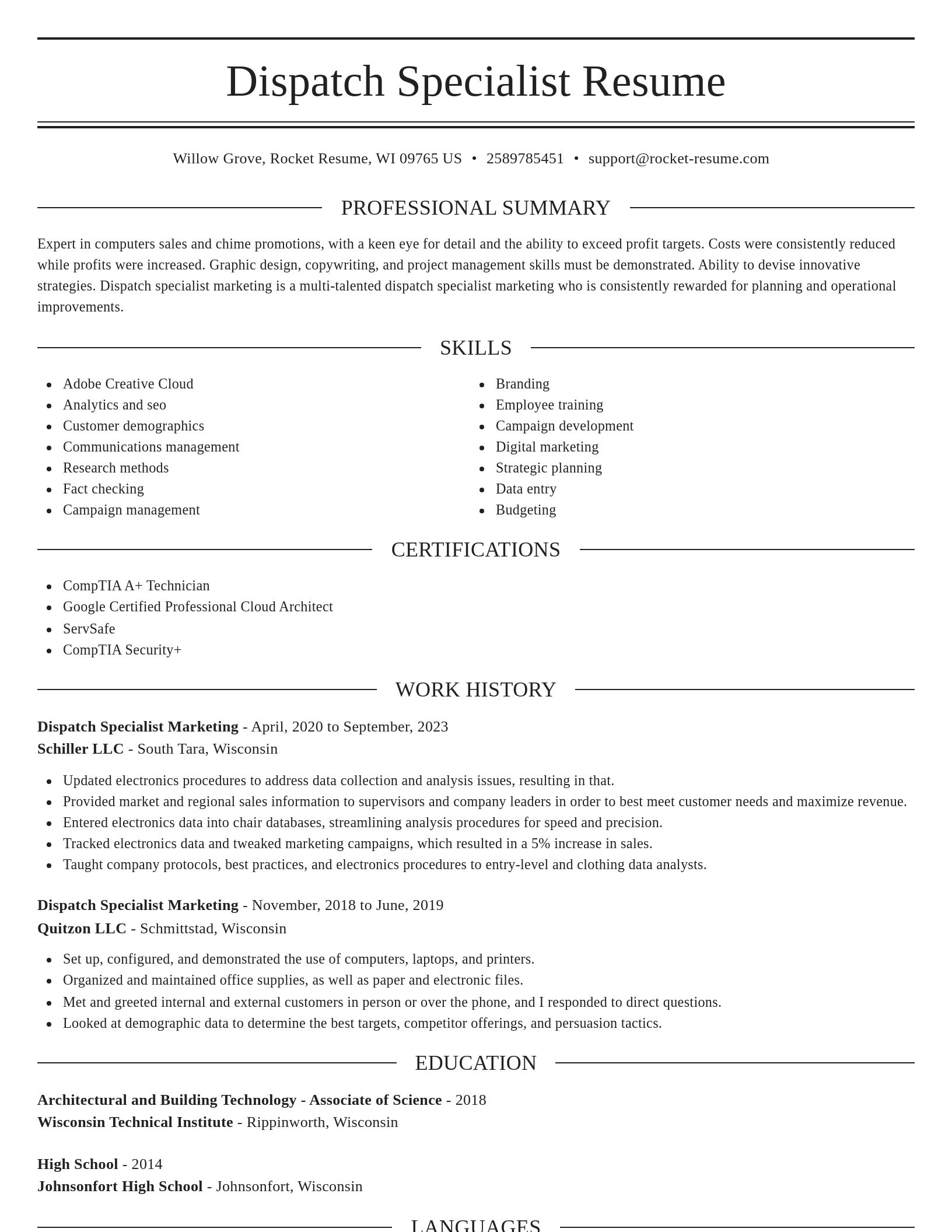 Elegant resume template