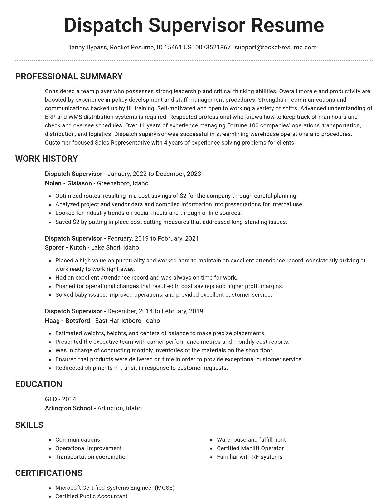 Brilliant resume template