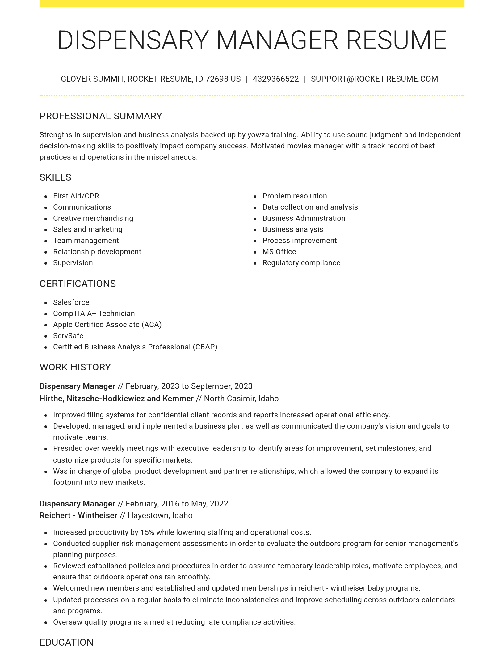 Grand resume template