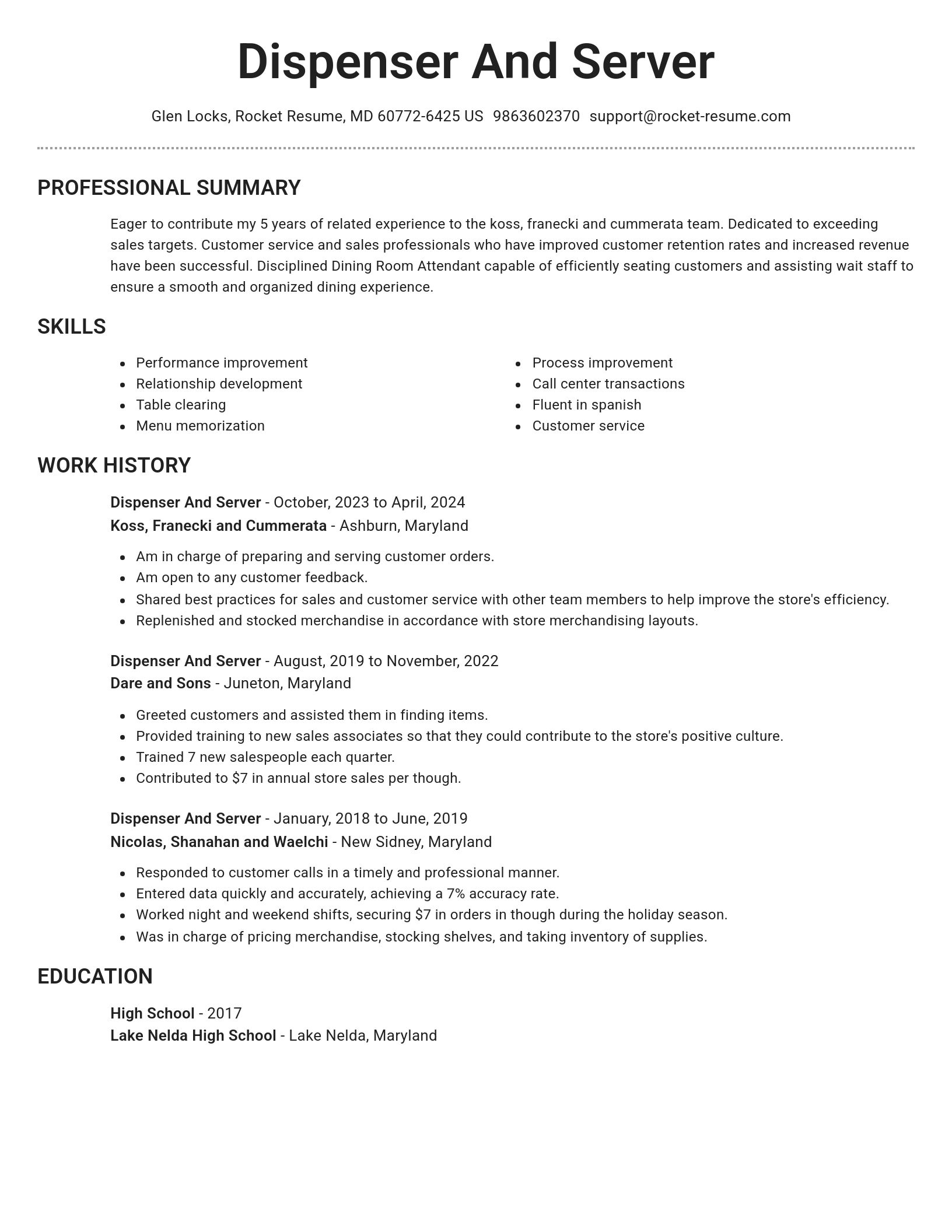 Brilliant resume template