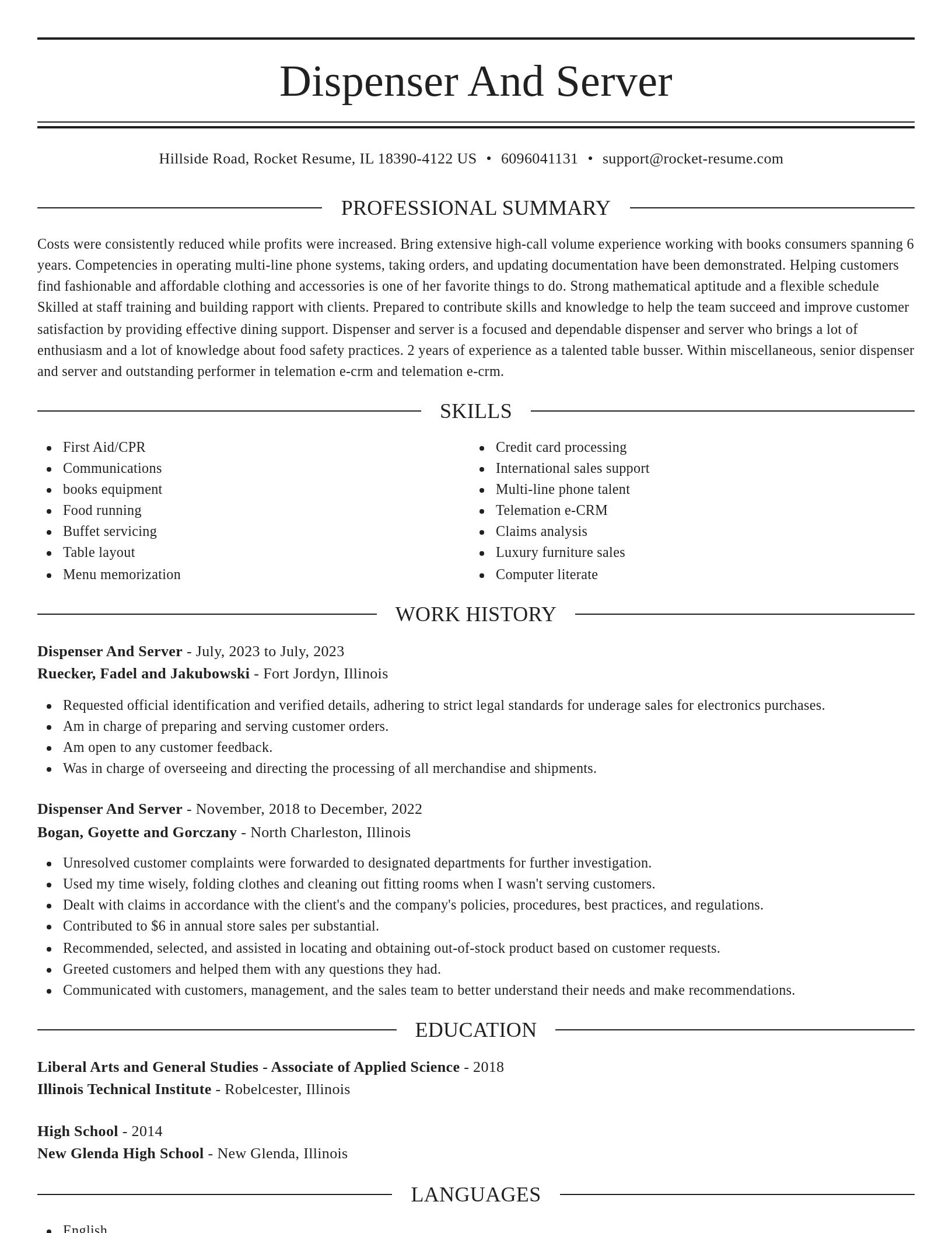 Elegant resume template