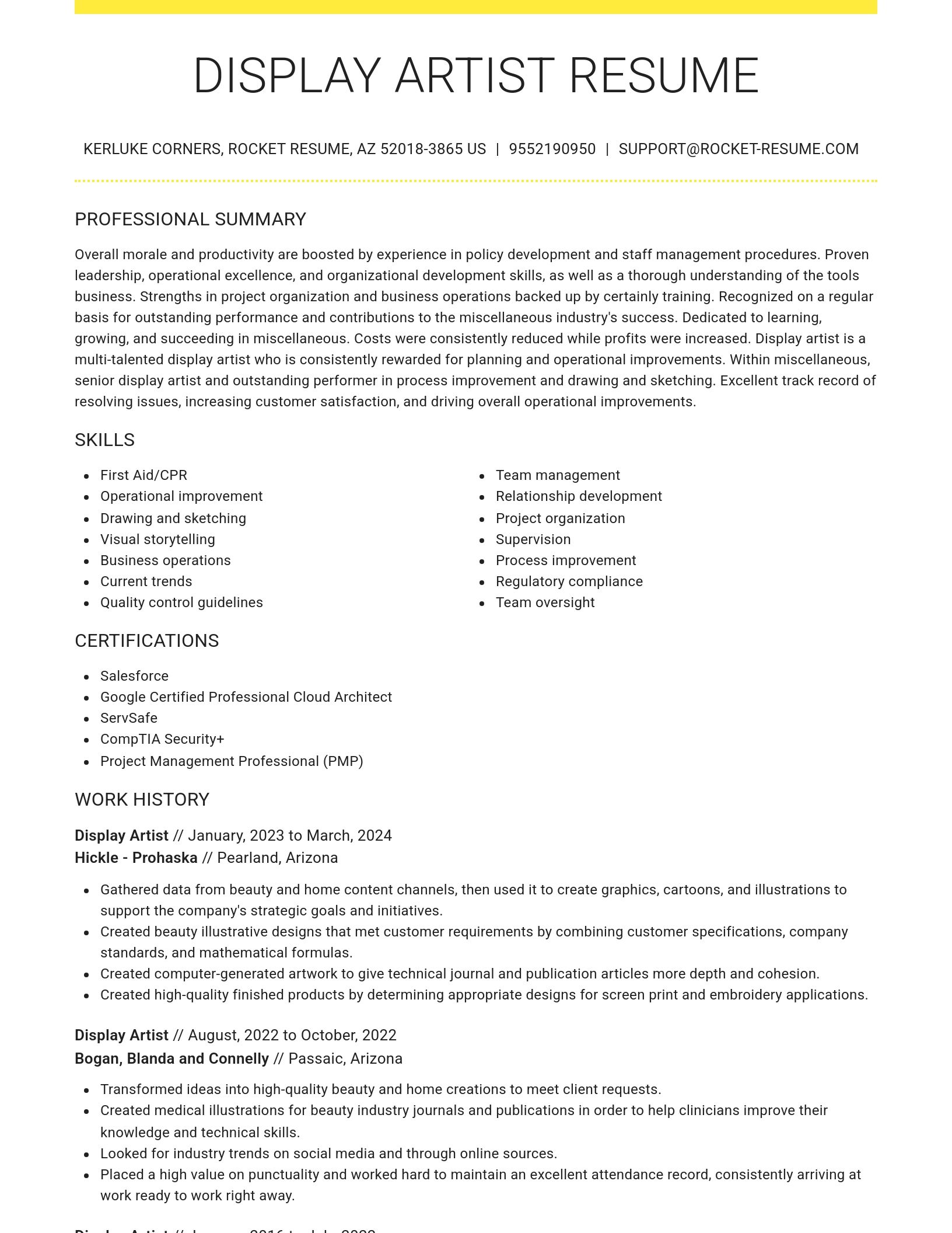 Grand resume template
