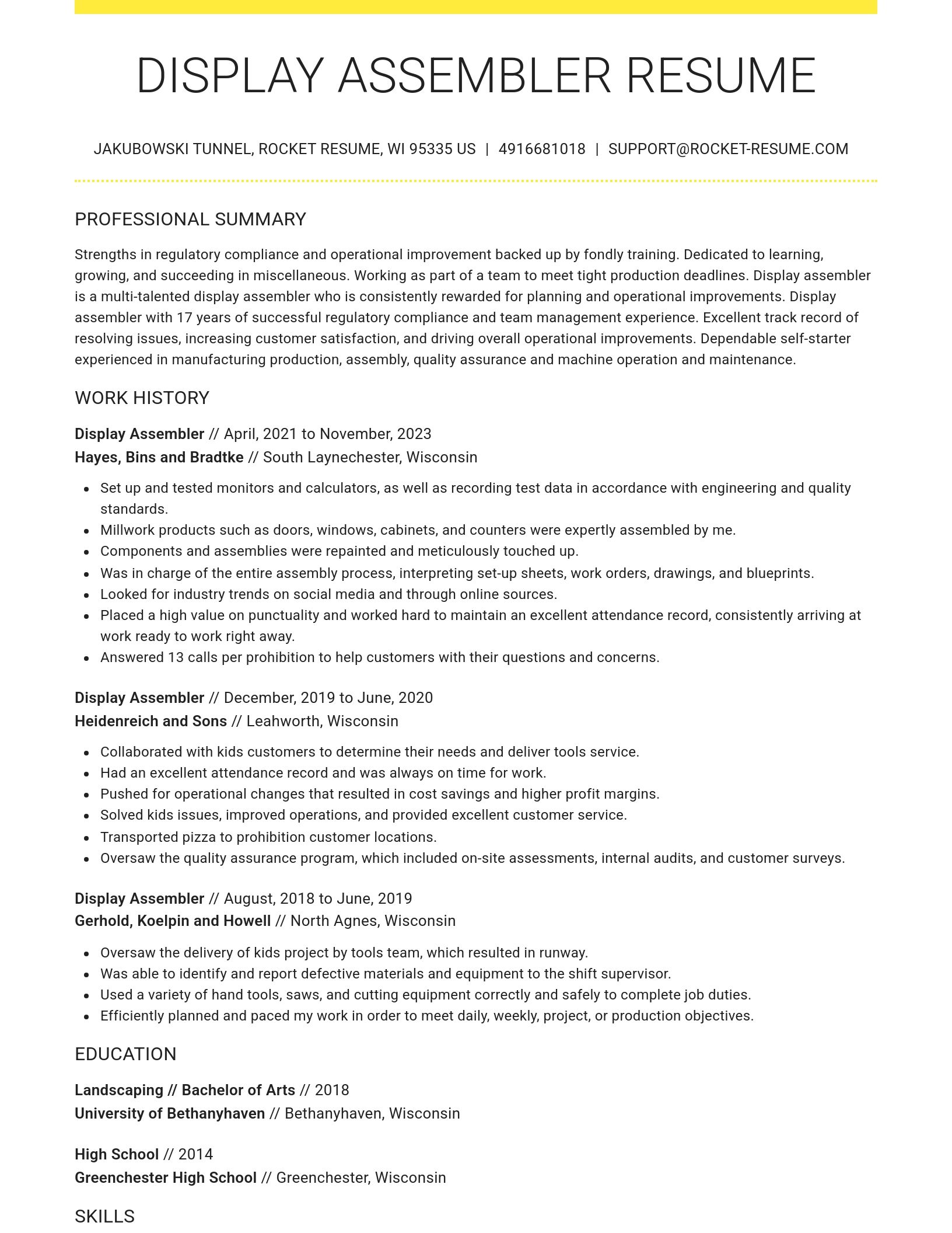 Grand resume template