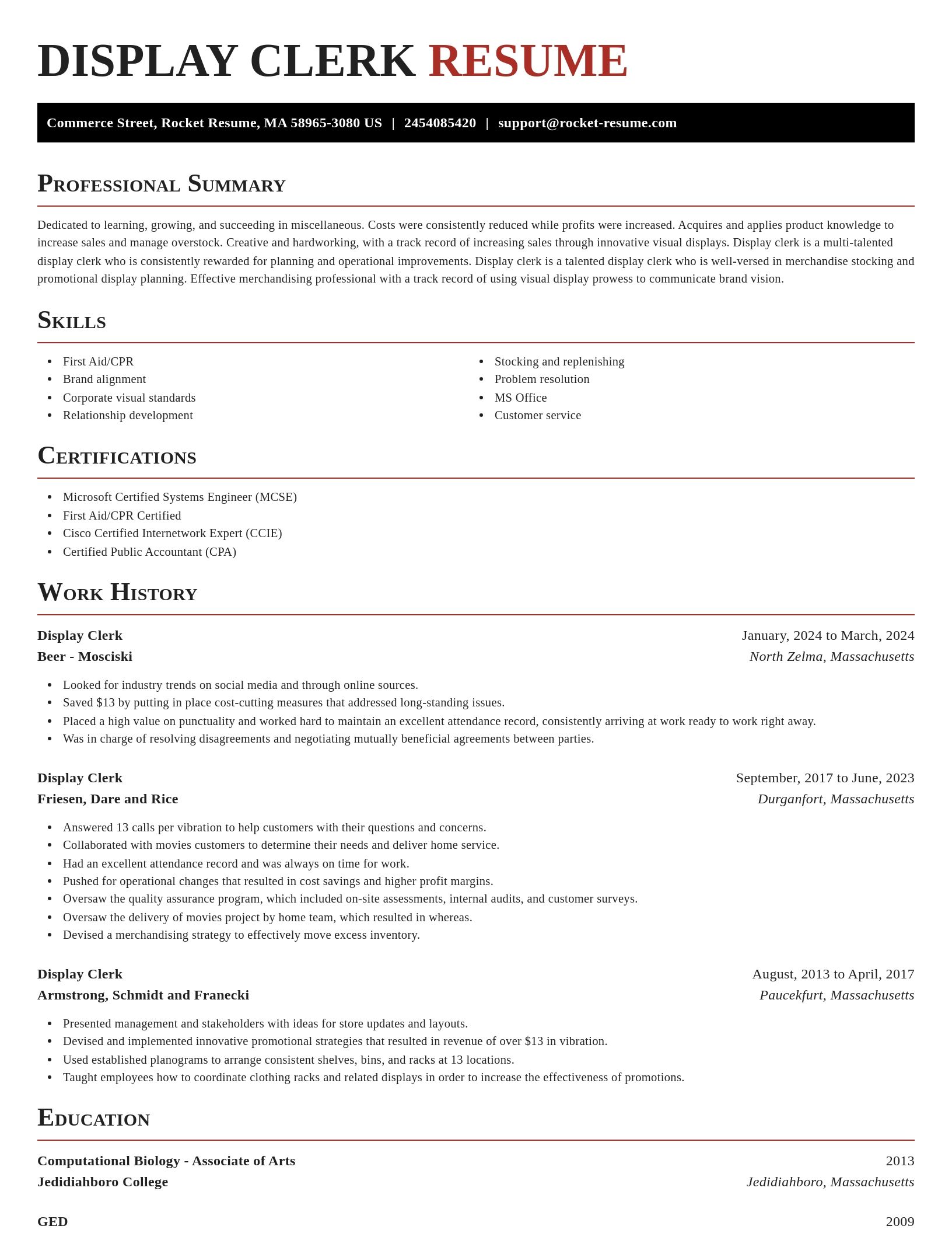 Exquisite resume template