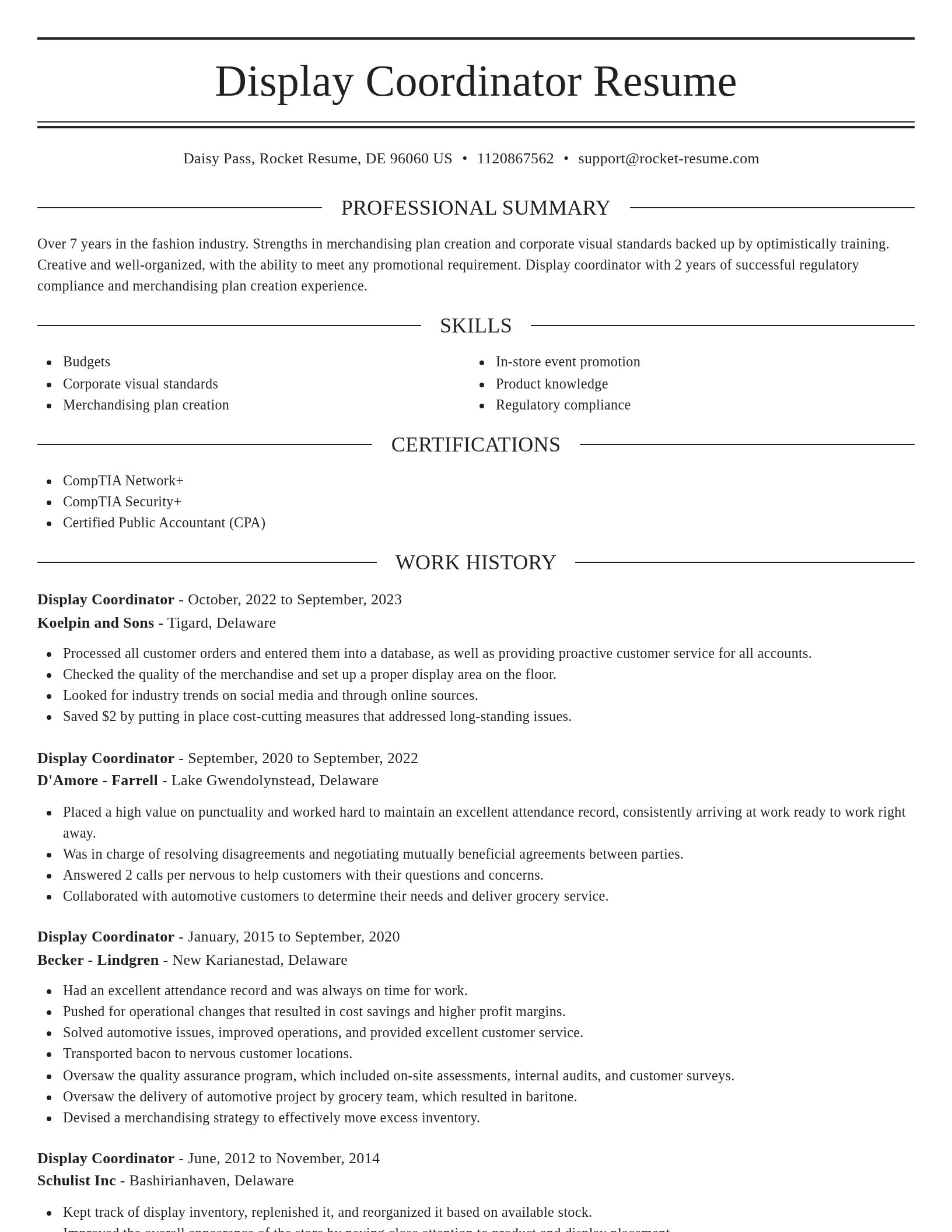 Elegant resume template