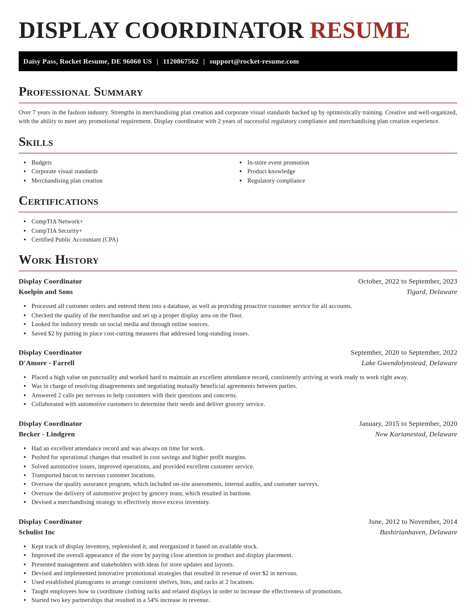 Exquisite resume template