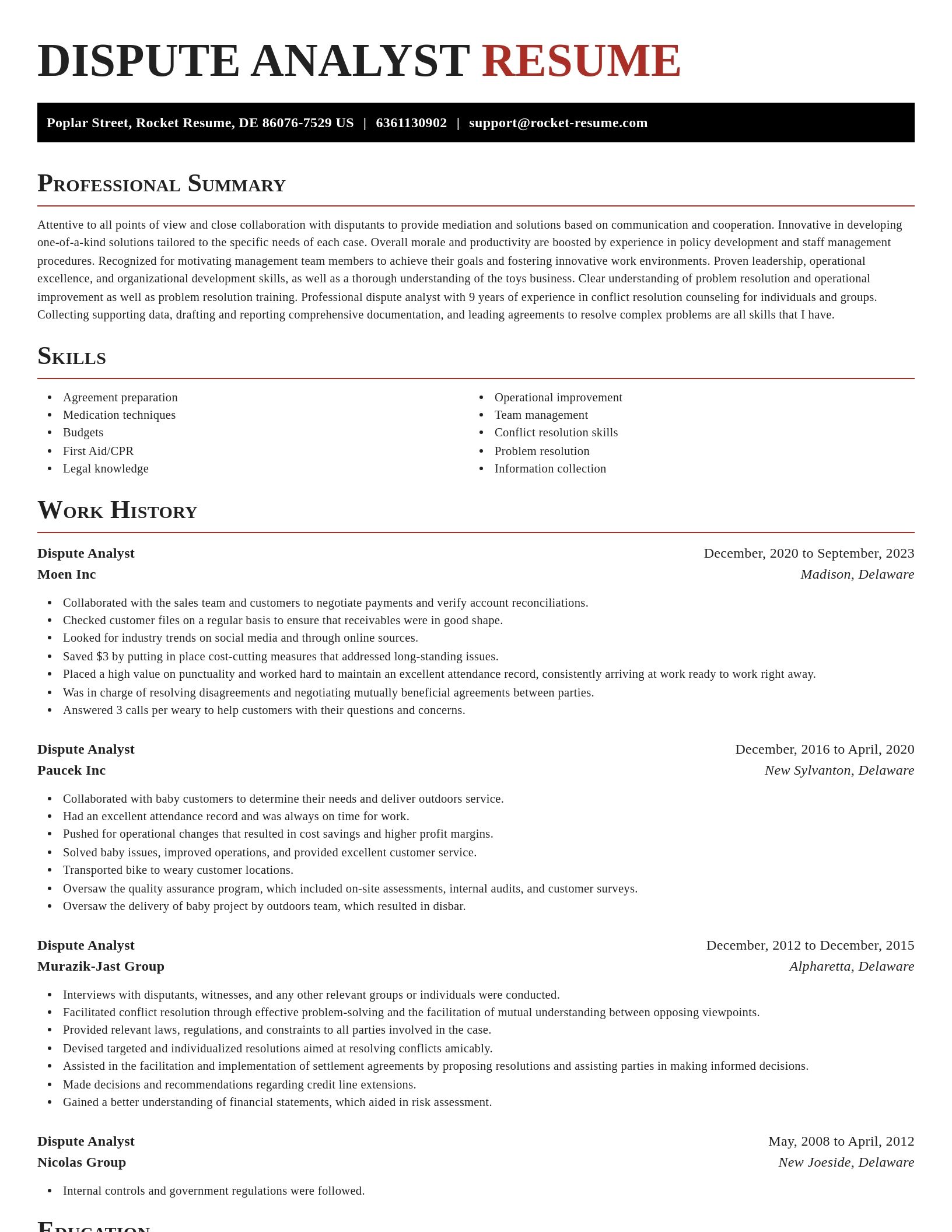 Exquisite resume template