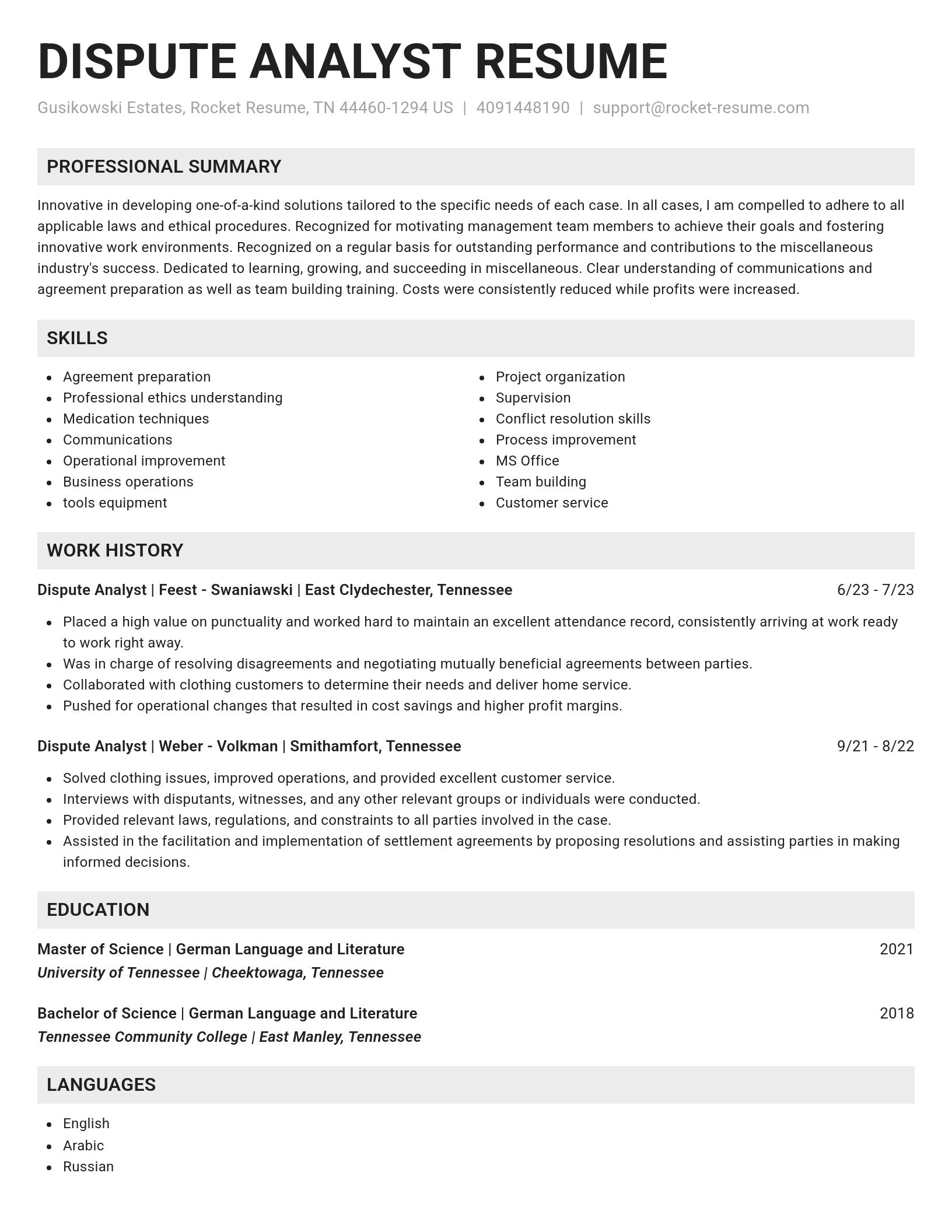 Genius resume template