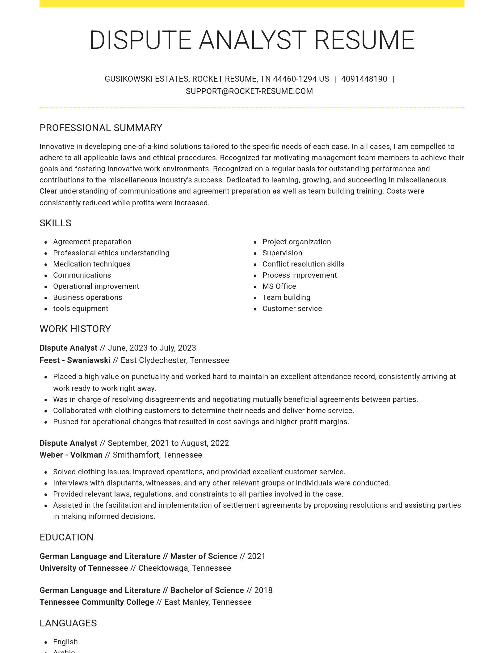 Grand resume template
