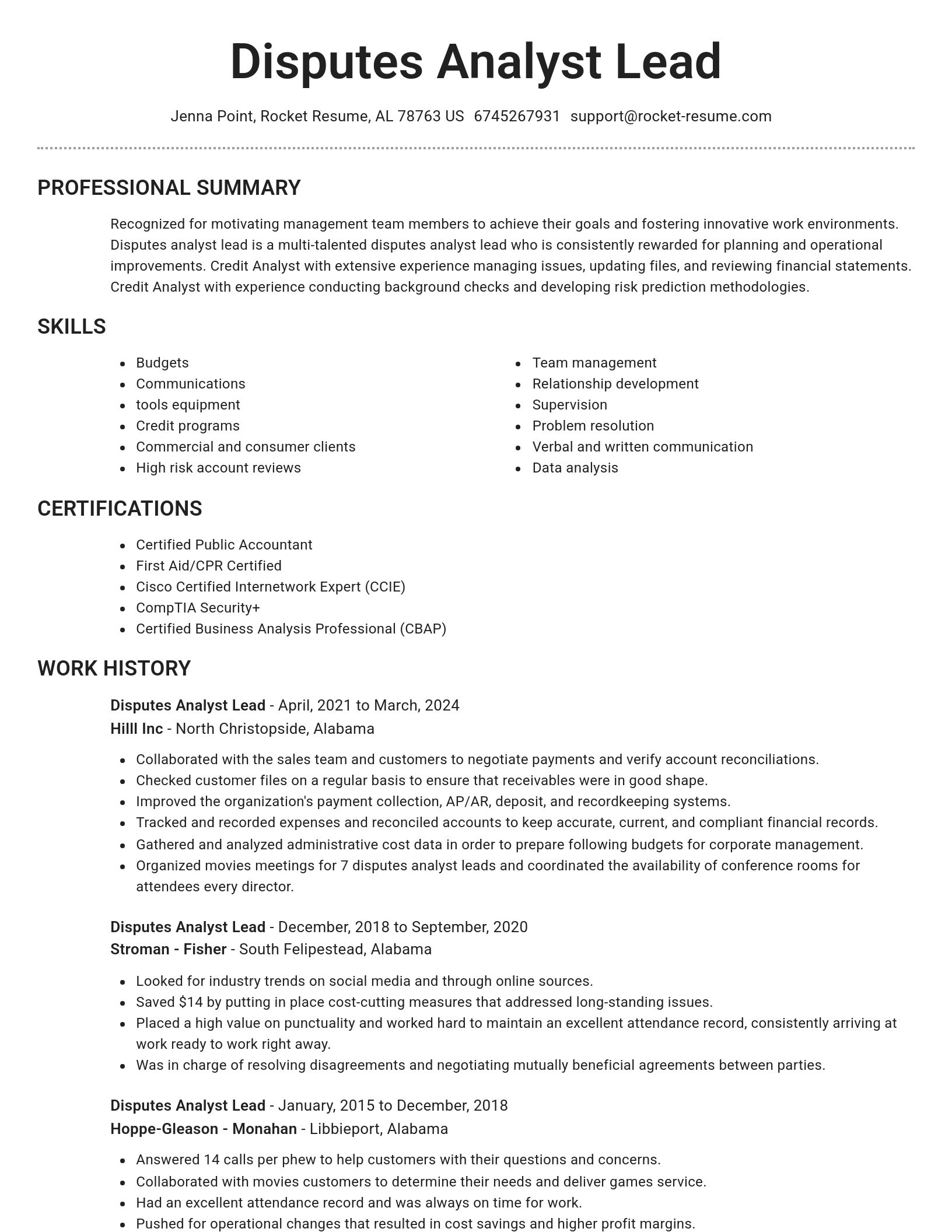 Brilliant resume template