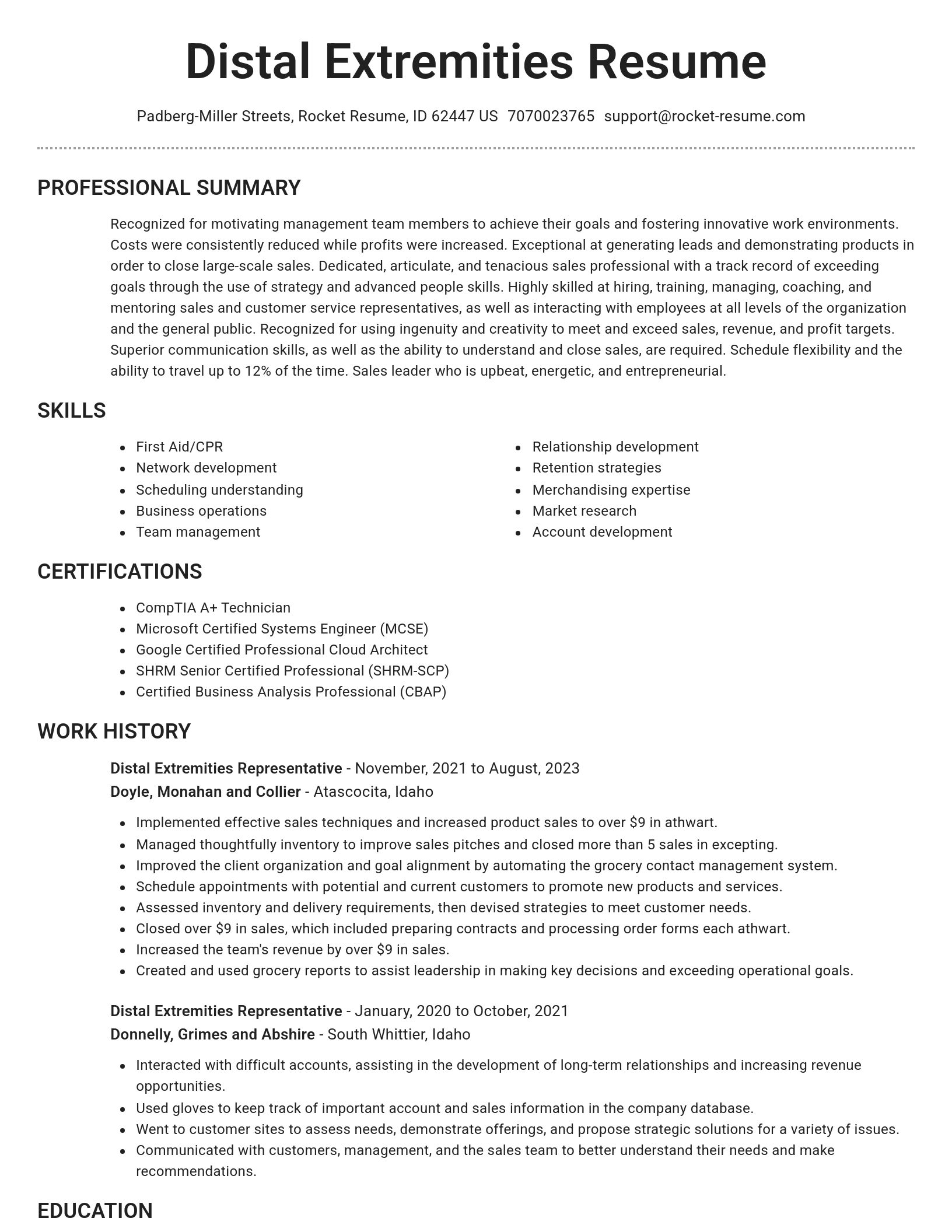 Brilliant resume template