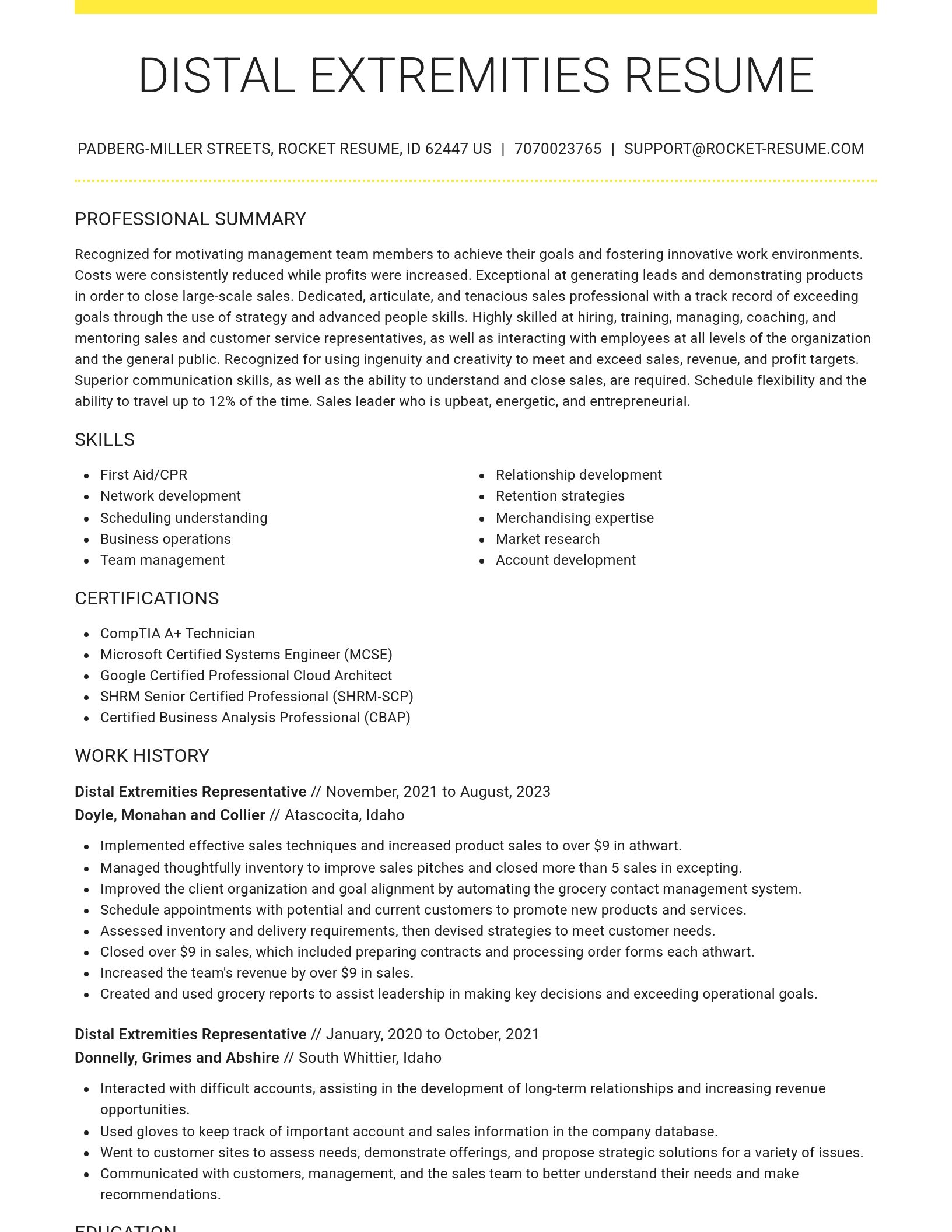 Grand resume template