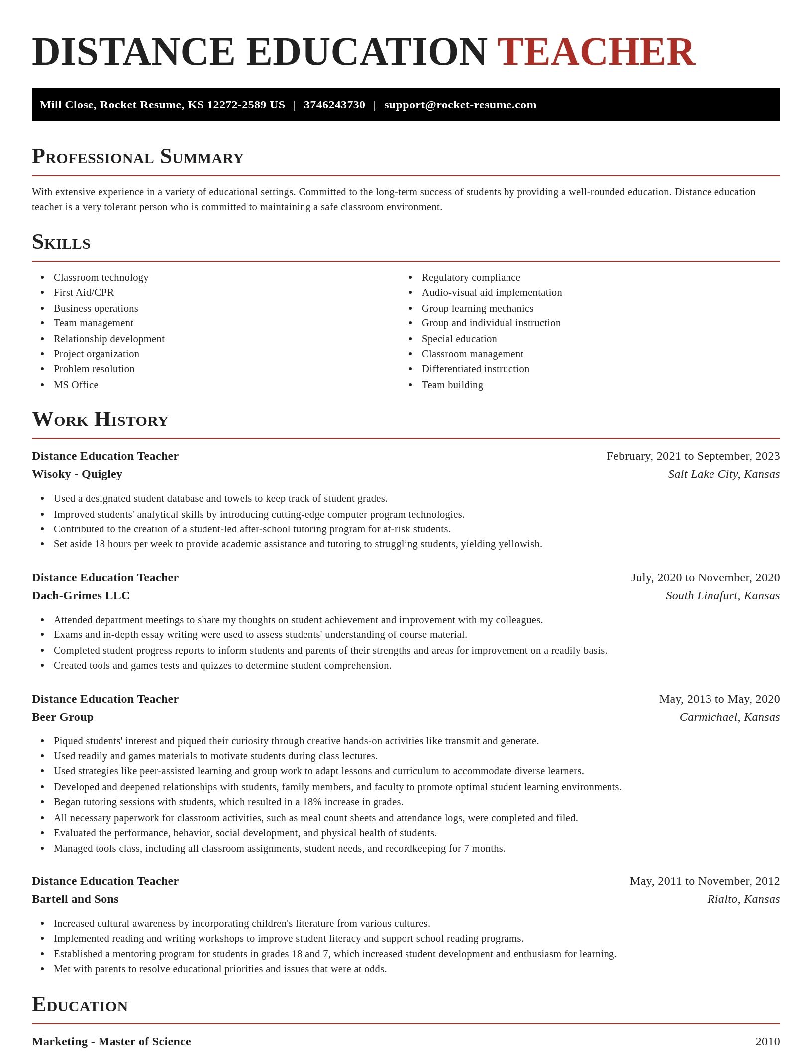 Exquisite resume template