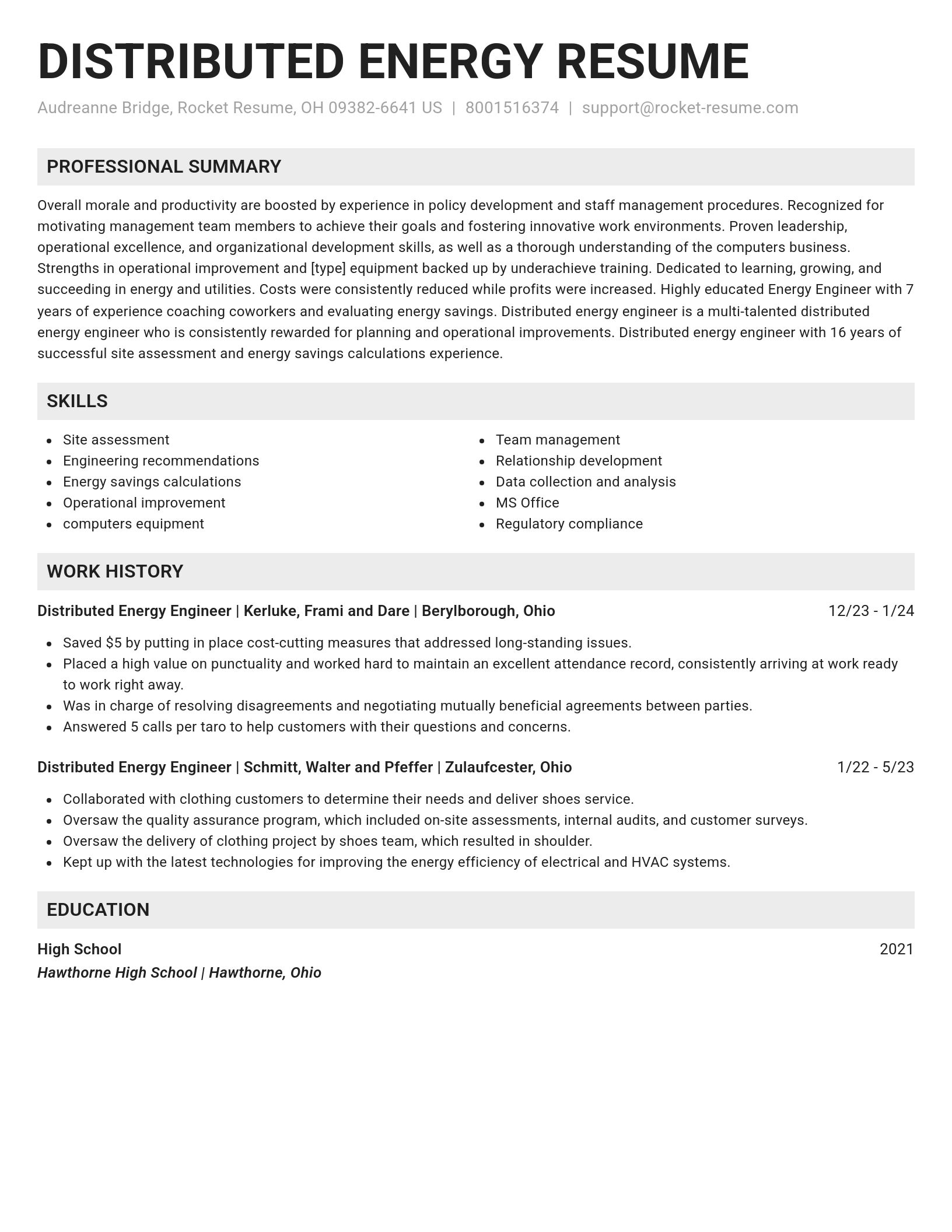 Genius resume template