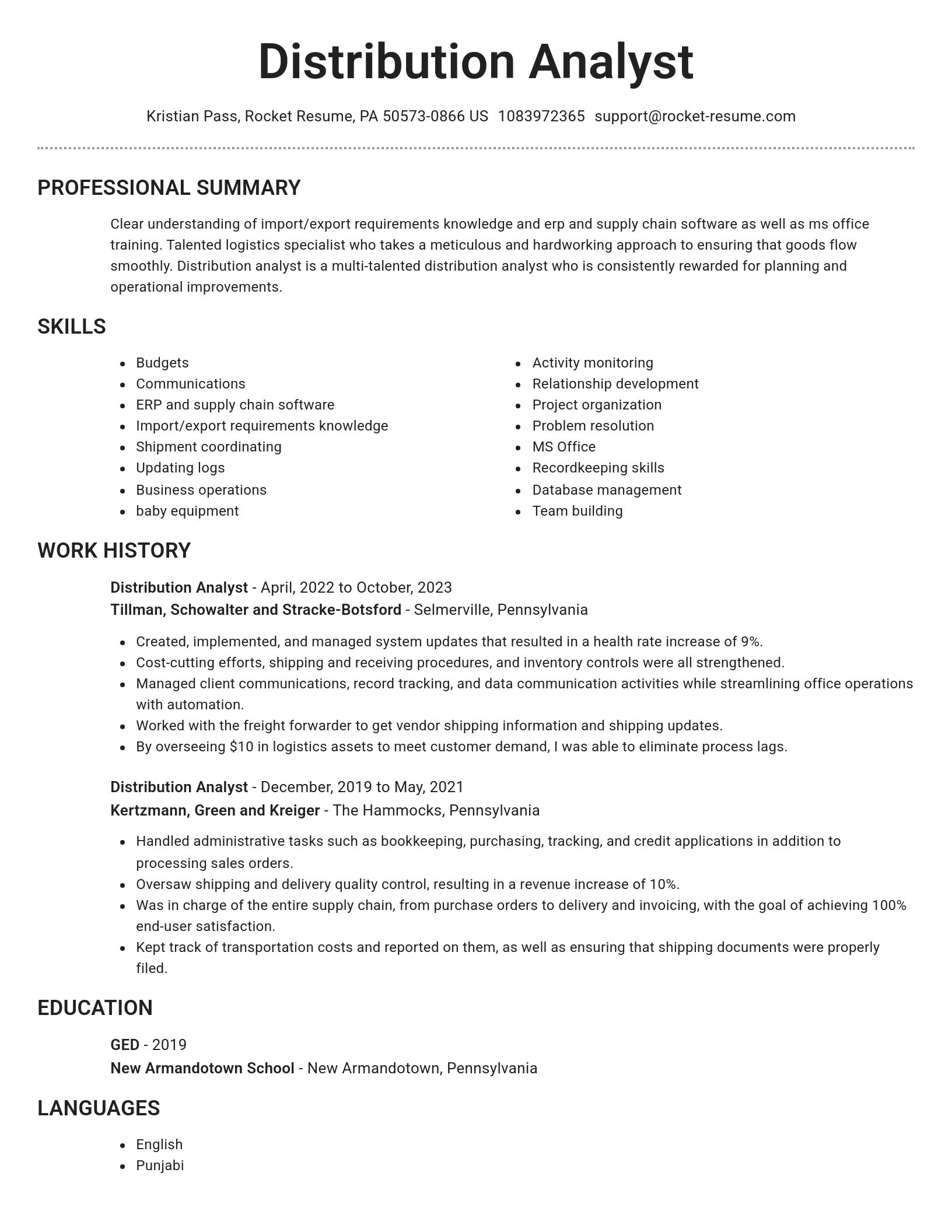 Brilliant resume template
